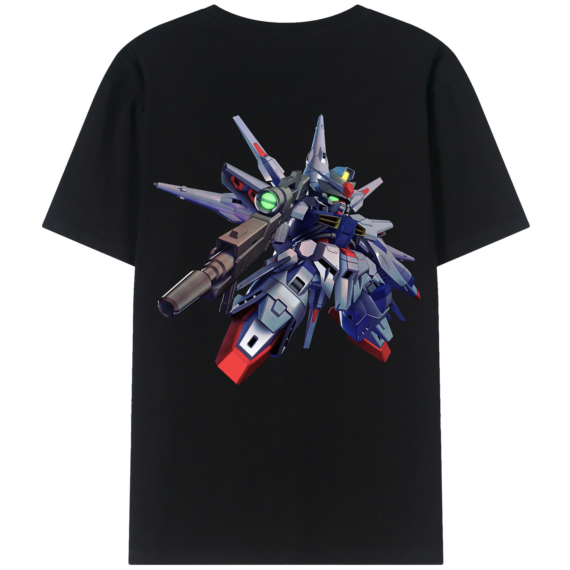 （画像用） 機動戦士ガンダム Mobile Suit Gundam 綿100％ メンズ半袖Tシャツ（バックプリント） 通気性
