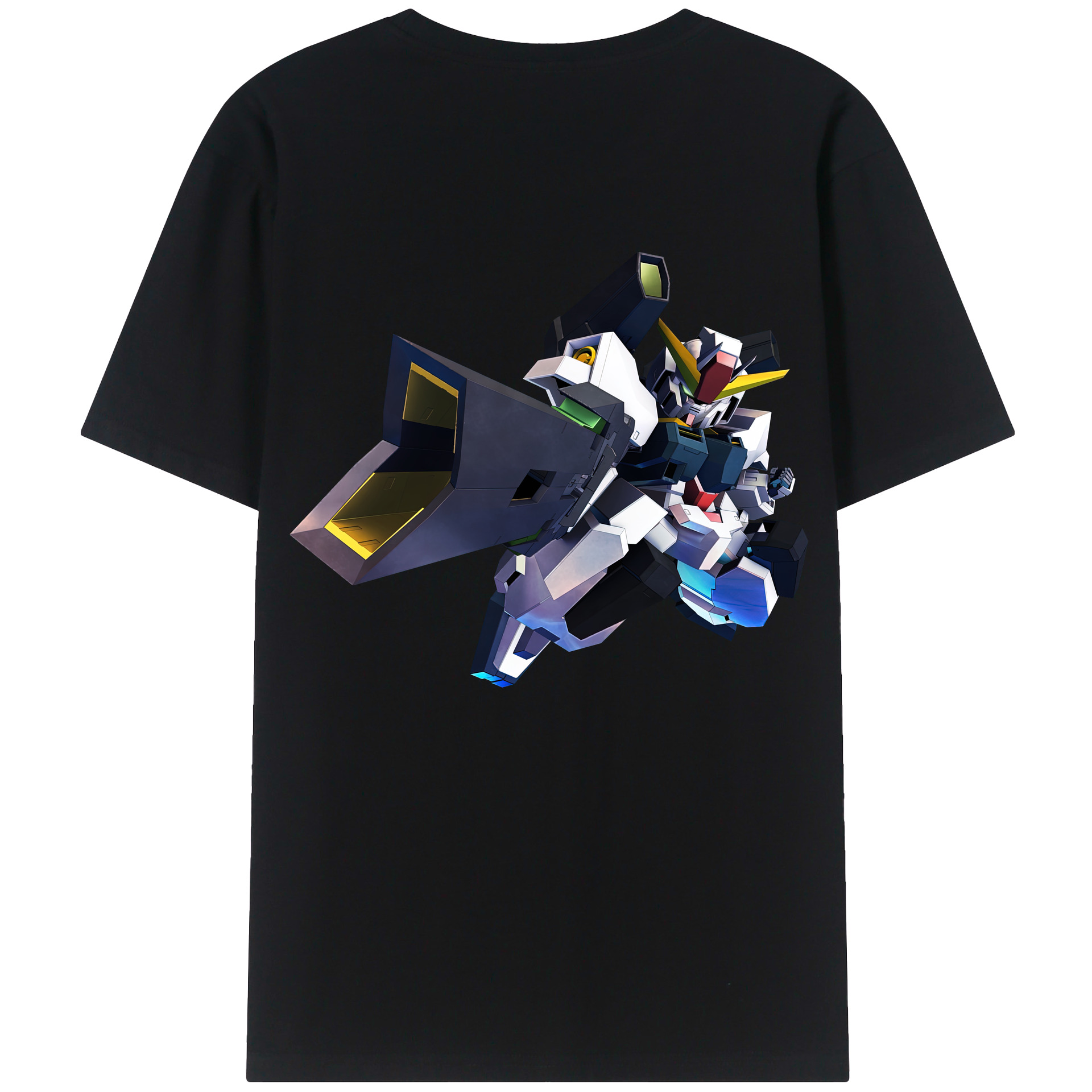 （画像用） 機動戦士ガンダム Mobile Suit Gundam 綿100％ メンズ半袖Tシャツ（バックプリント） 通気性