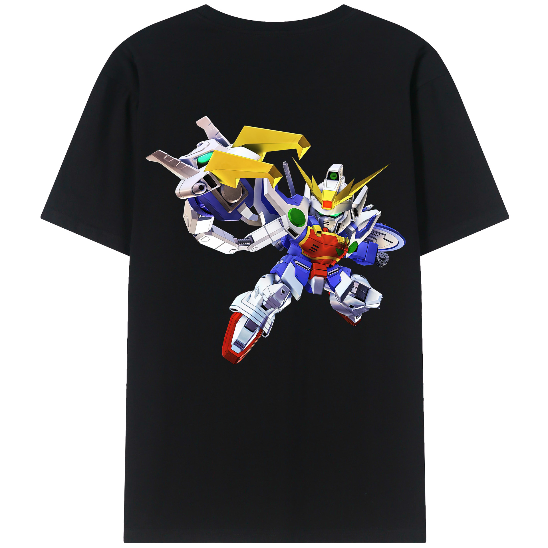 （画像用） 機動戦士ガンダム Mobile Suit Gundam 綿100％ メンズ半袖Tシャツ（バックプリント） 通気性