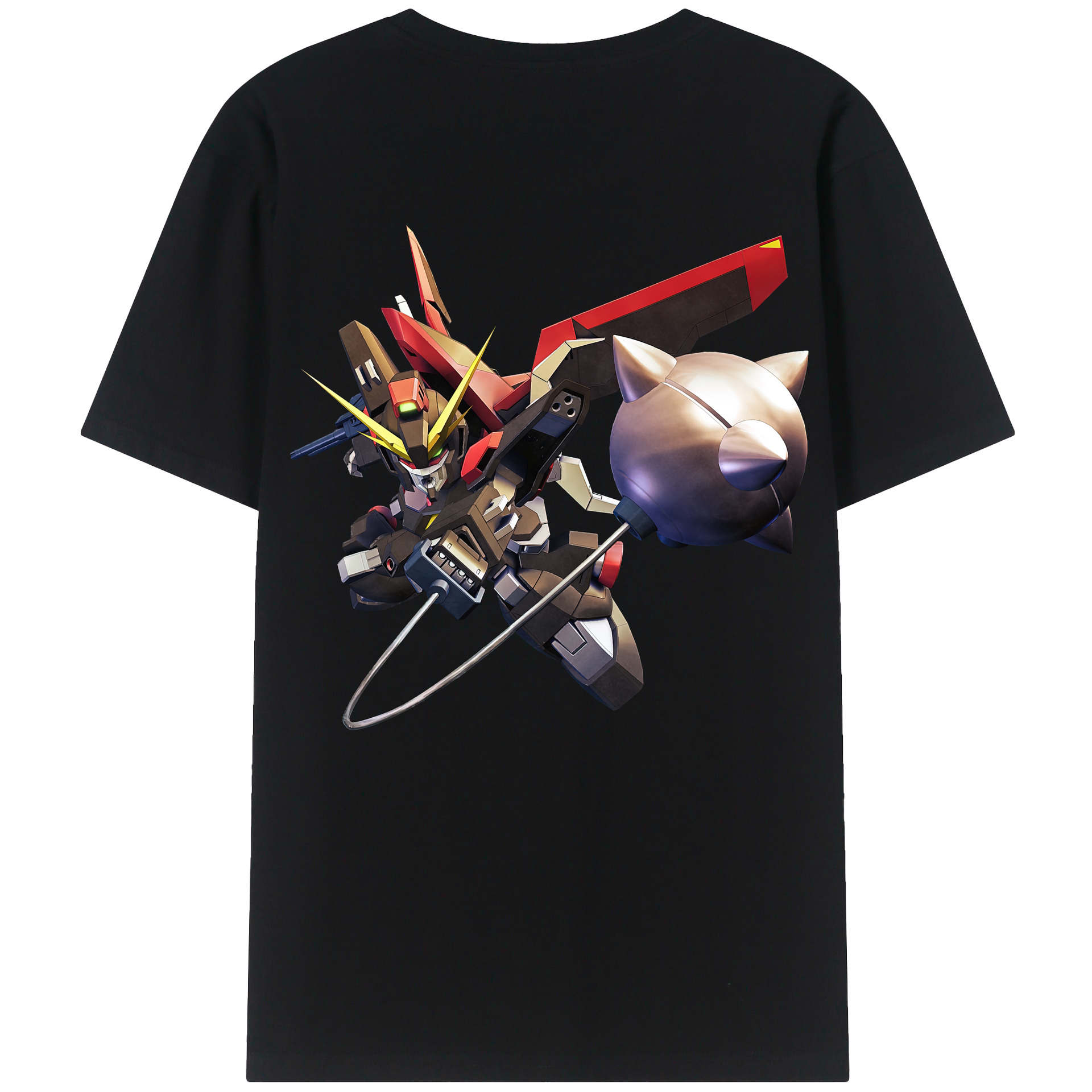 （画像用） 機動戦士ガンダム Mobile Suit Gundam 綿100％ メンズ半袖Tシャツ（バックプリント） 通気性