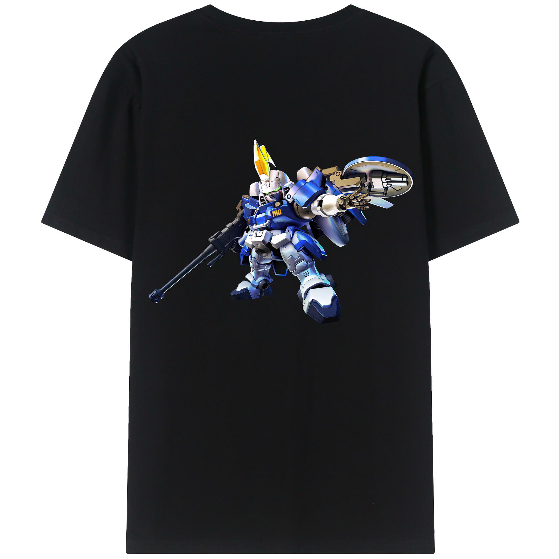 （画像用） 機動戦士ガンダム Mobile Suit Gundam 綿100％ メンズ半袖Tシャツ（バックプリント） 通気性