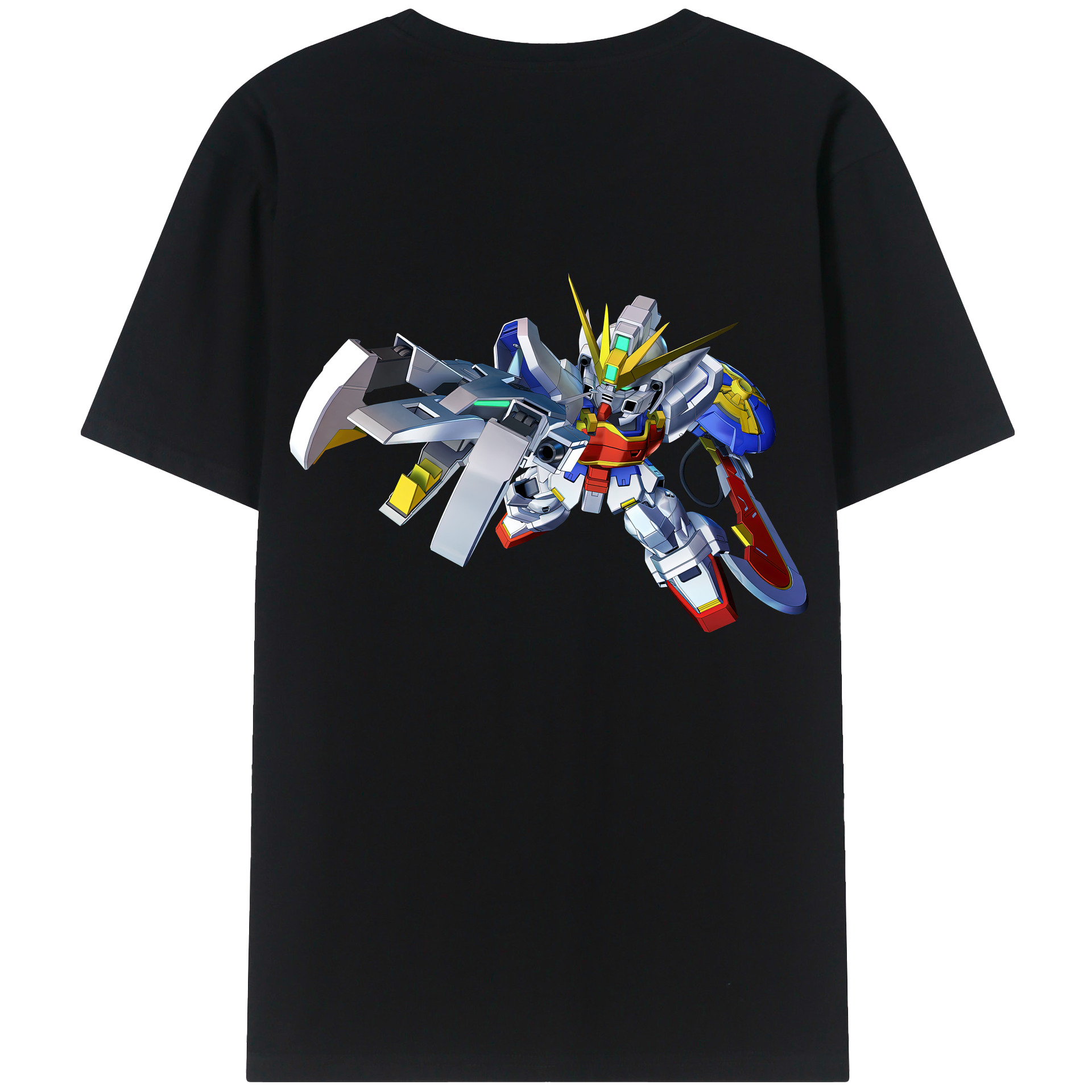 （画像用） 機動戦士ガンダム Mobile Suit Gundam 綿100％ メンズ半袖Tシャツ（バックプリント） 通気性