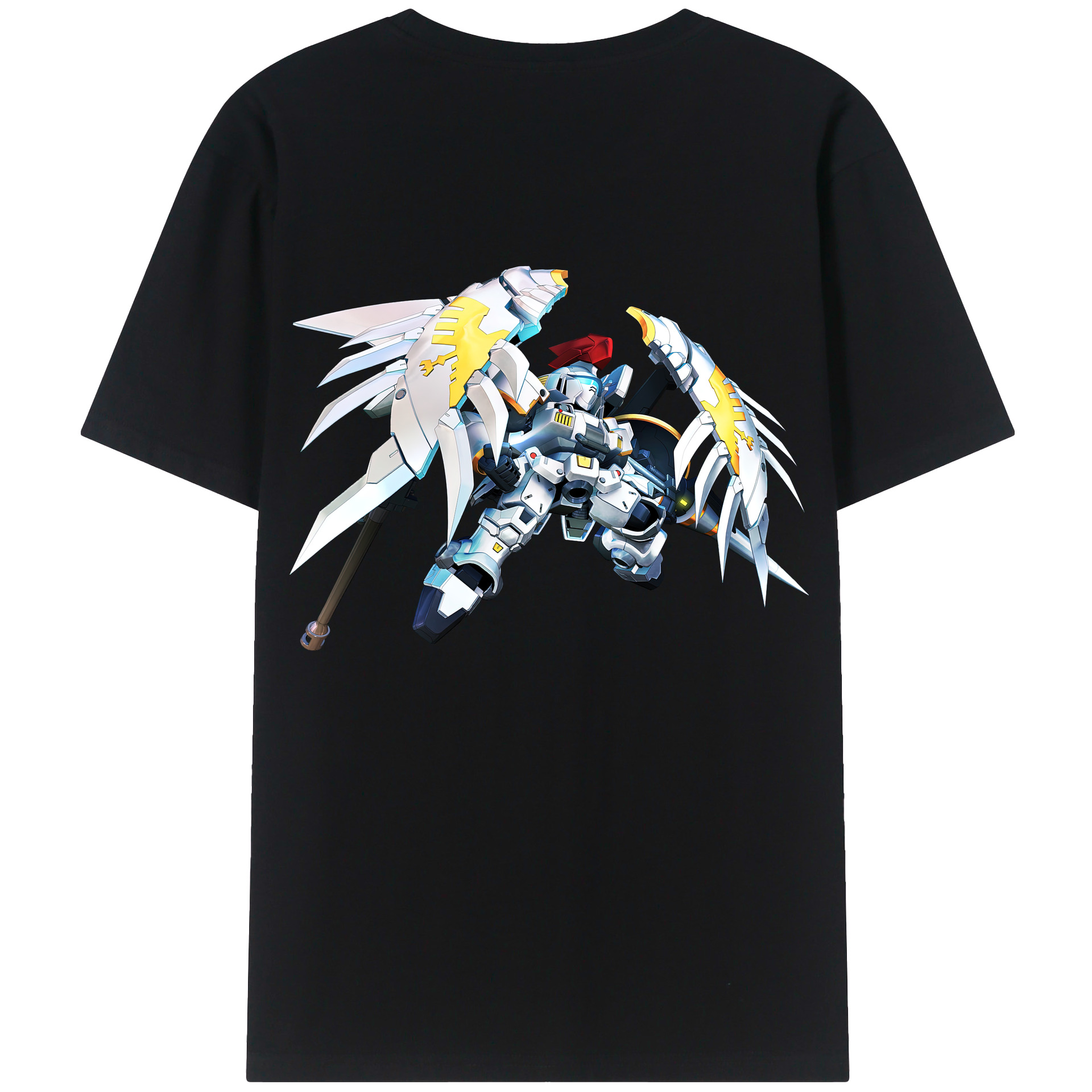 （画像用） 機動戦士ガンダム Mobile Suit Gundam 綿100％ メンズ半袖Tシャツ（バックプリント） 通気性