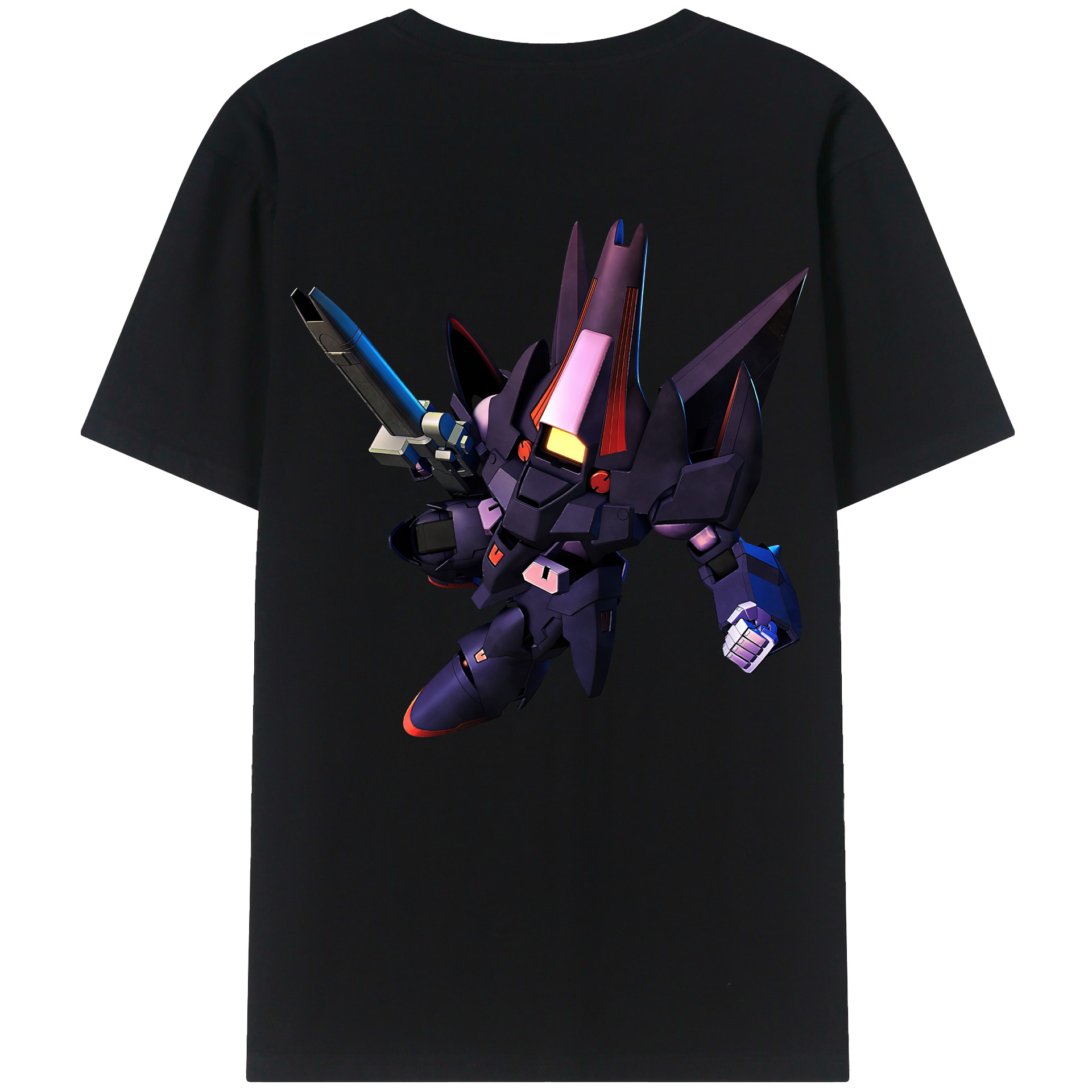 （画像用） 機動戦士ガンダム Mobile Suit Gundam 綿100％ メンズ半袖Tシャツ（バックプリント） 通気性