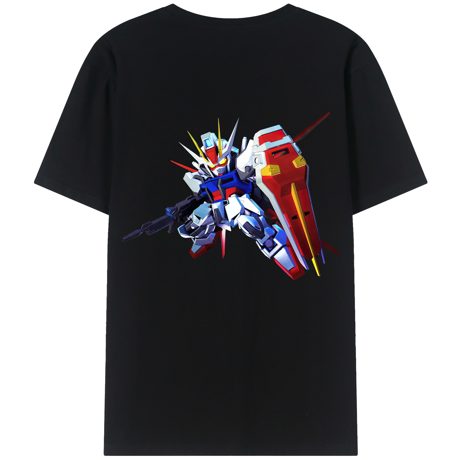 （画像用） 機動戦士ガンダム Mobile Suit Gundam 綿100％ メンズ半袖Tシャツ（バックプリント） 通気性