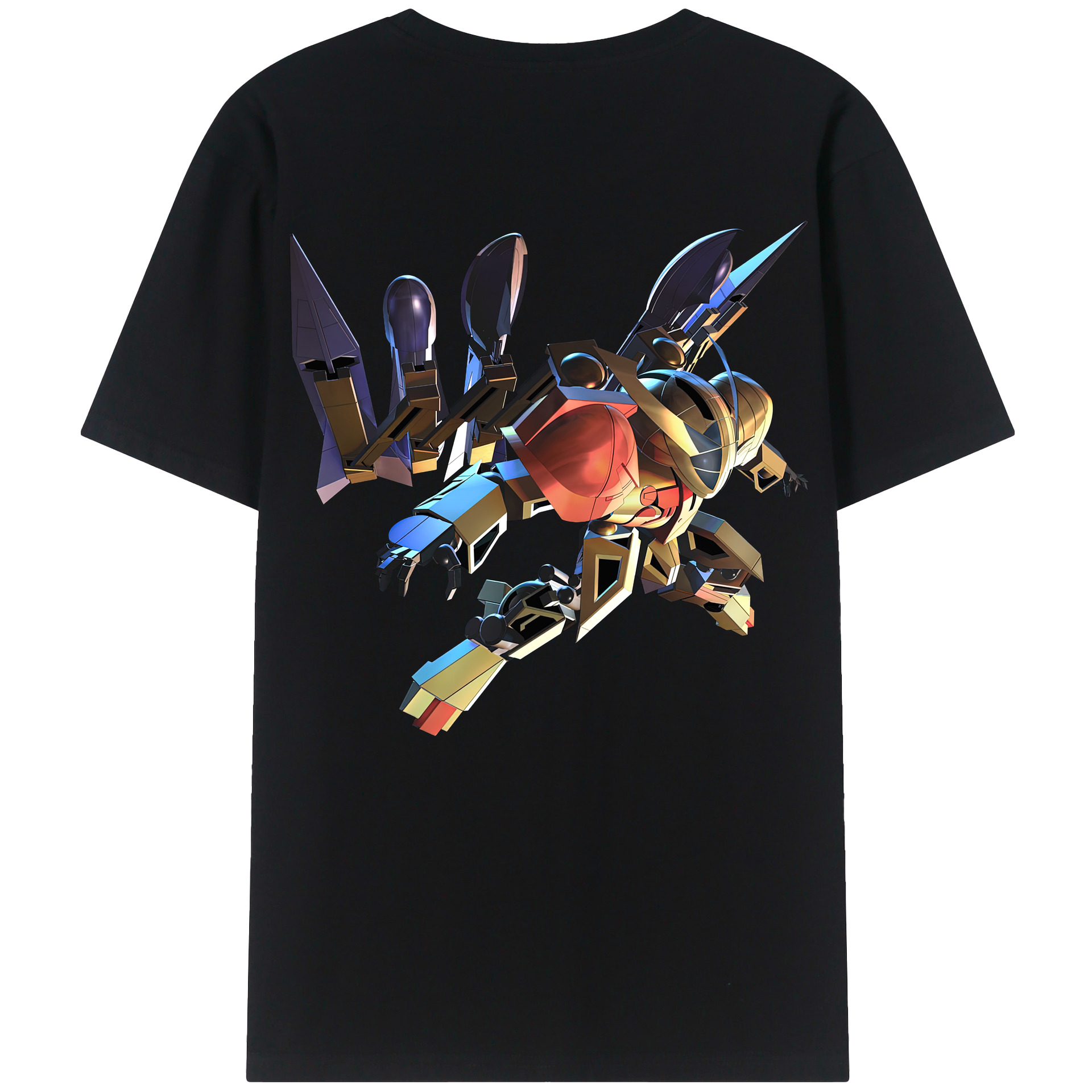 （画像用） 機動戦士ガンダム Mobile Suit Gundam 綿100％ メンズ半袖Tシャツ（バックプリント） 通気性