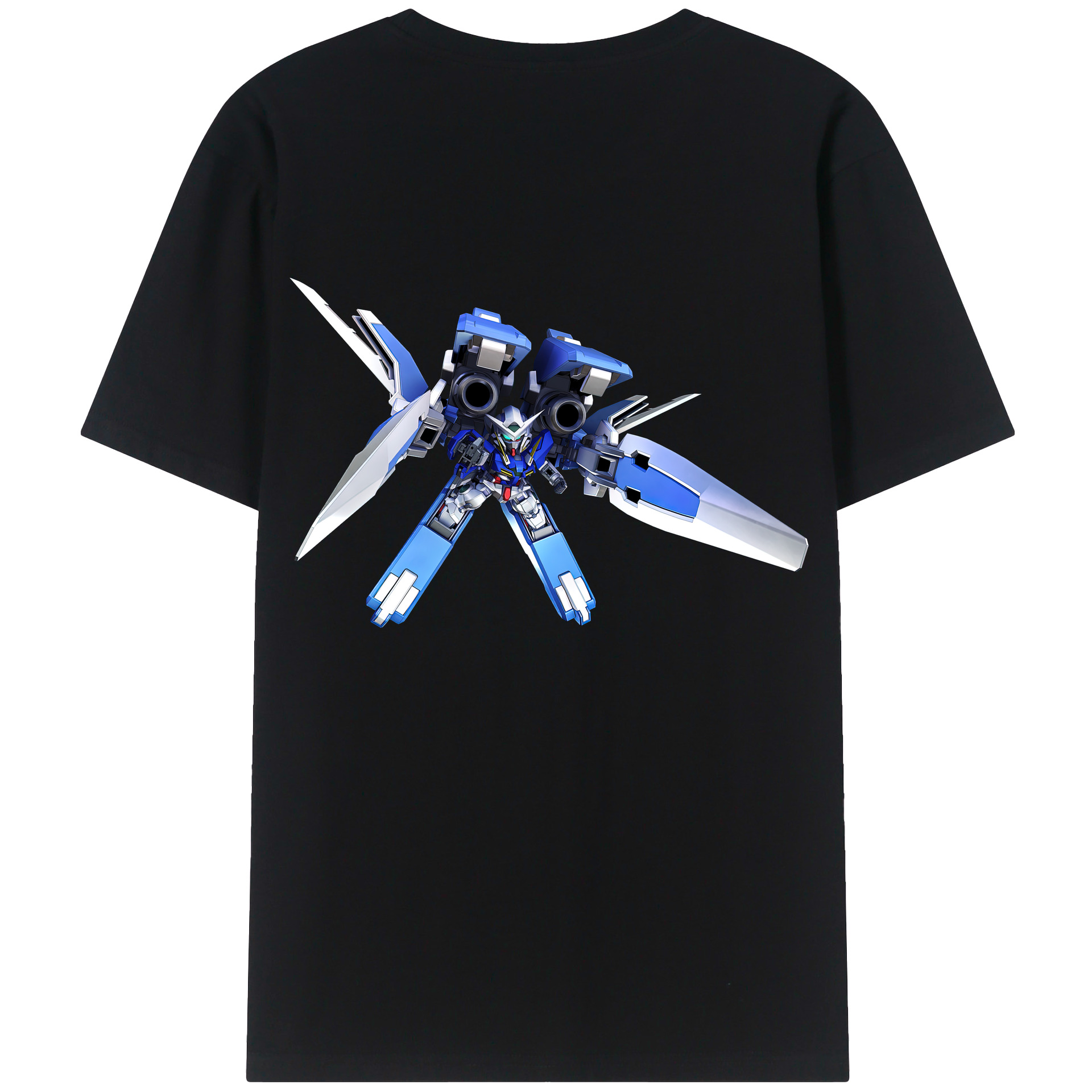 （画像用） 機動戦士ガンダム Mobile Suit Gundam 綿100％ メンズ半袖Tシャツ（バックプリント） 通気性