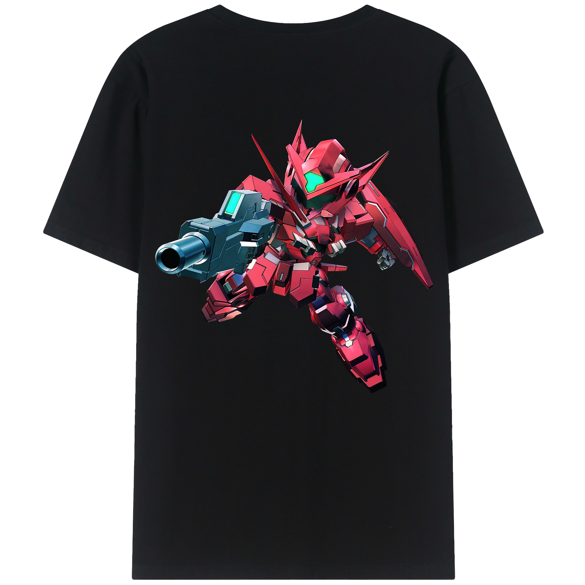 （画像用） 機動戦士ガンダム Mobile Suit Gundam 綿100％ メンズ半袖Tシャツ（バックプリント） 通気性