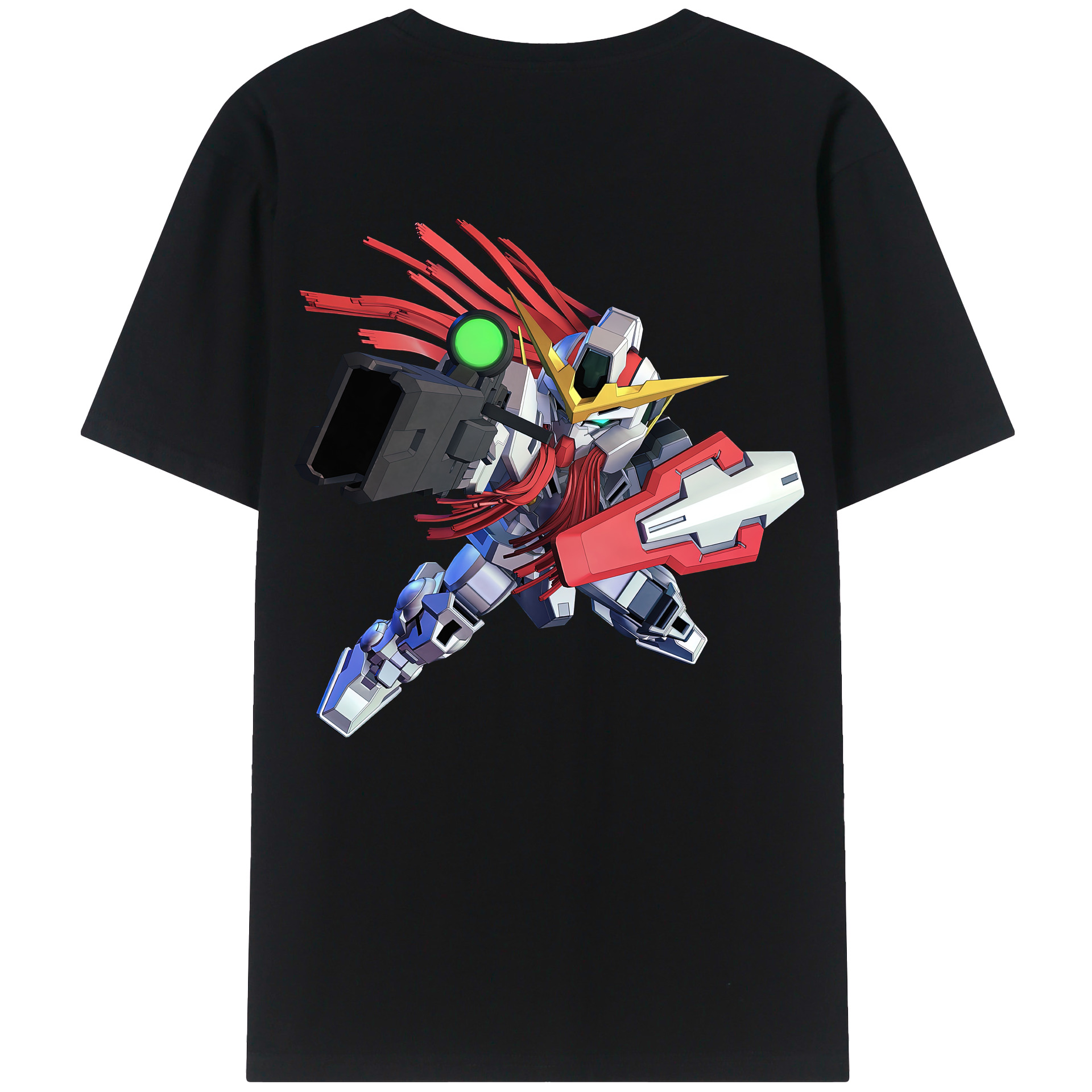 （画像用） 機動戦士ガンダム Mobile Suit Gundam 綿100％ メンズ半袖Tシャツ（バックプリント） 通気性