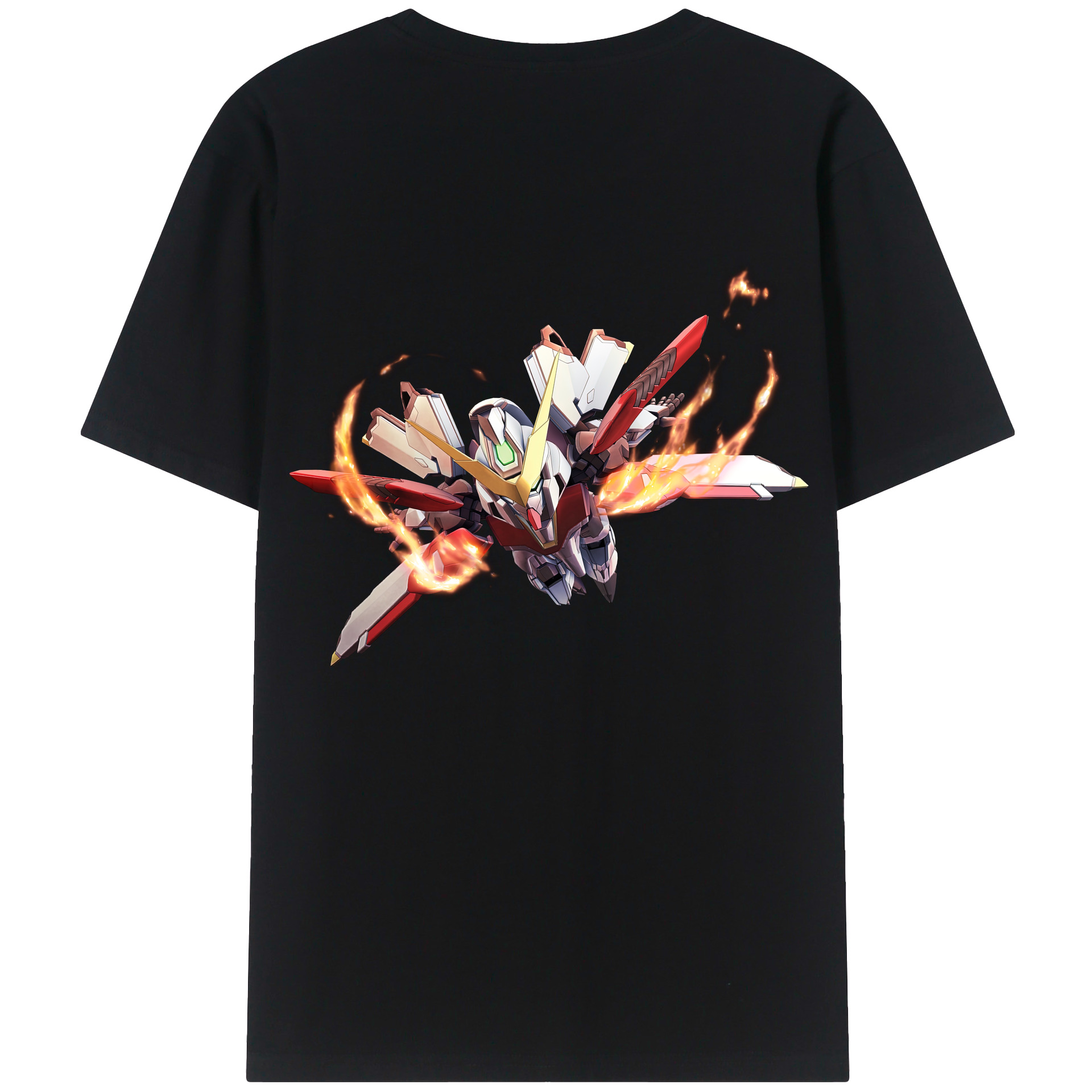 （画像用） 機動戦士ガンダム Mobile Suit Gundam 綿100％ メンズ半袖Tシャツ（バックプリント） 通気性