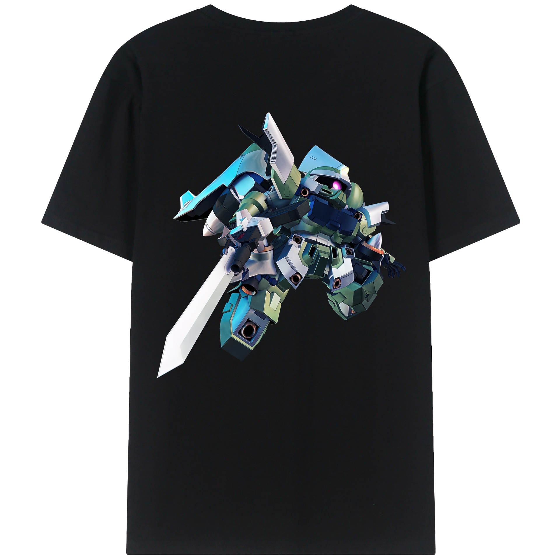 （画像用） 機動戦士ガンダム Mobile Suit Gundam 綿100％ メンズ半袖Tシャツ（バックプリント） 通気性
