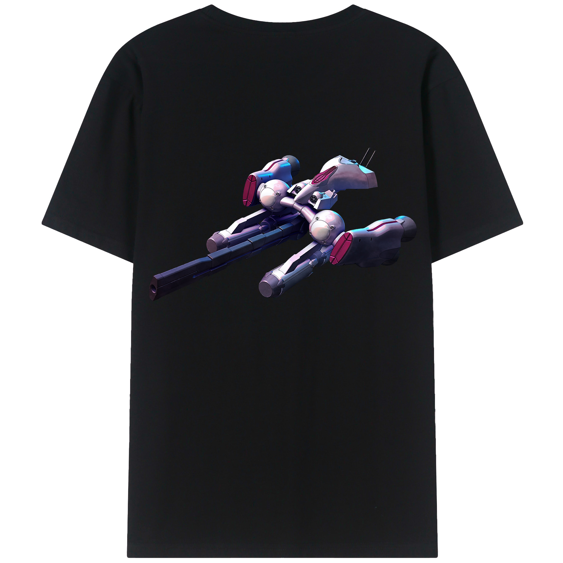 （画像用） 機動戦士ガンダム Mobile Suit Gundam 綿100％ メンズ半袖Tシャツ（バックプリント） 通気性