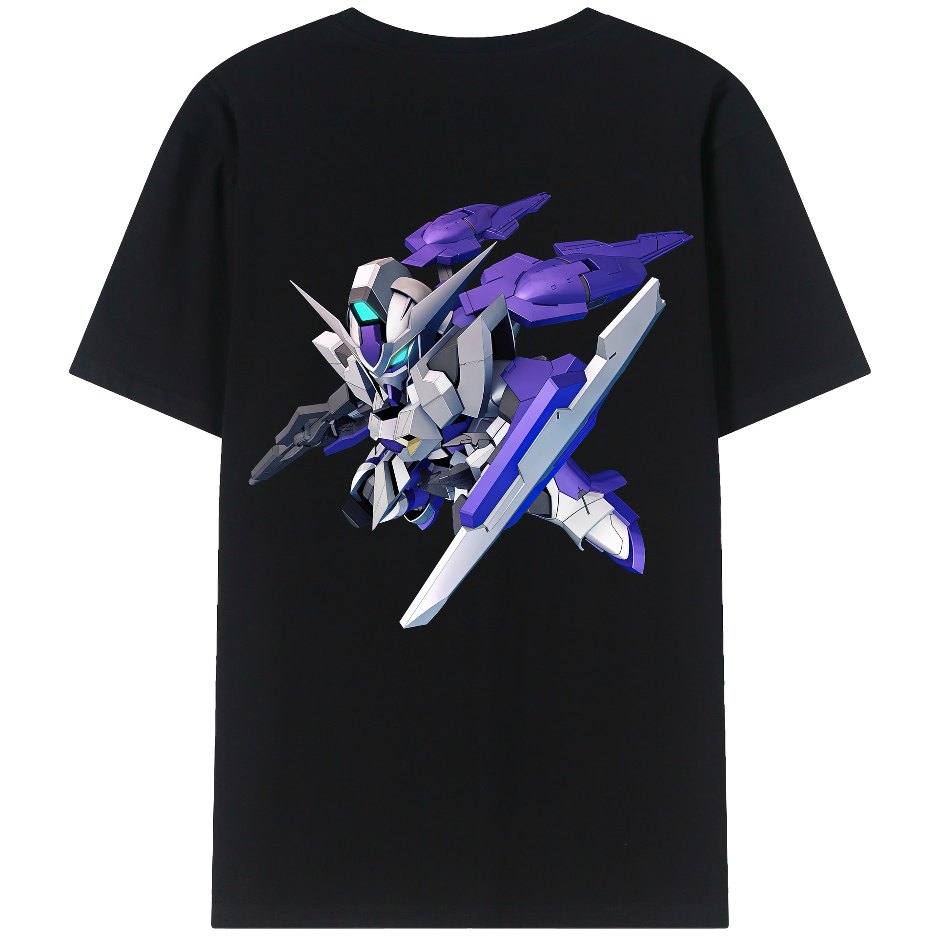 （画像用） 機動戦士ガンダム Mobile Suit Gundam 綿100％ メンズ半袖Tシャツ（バックプリント） 通気性