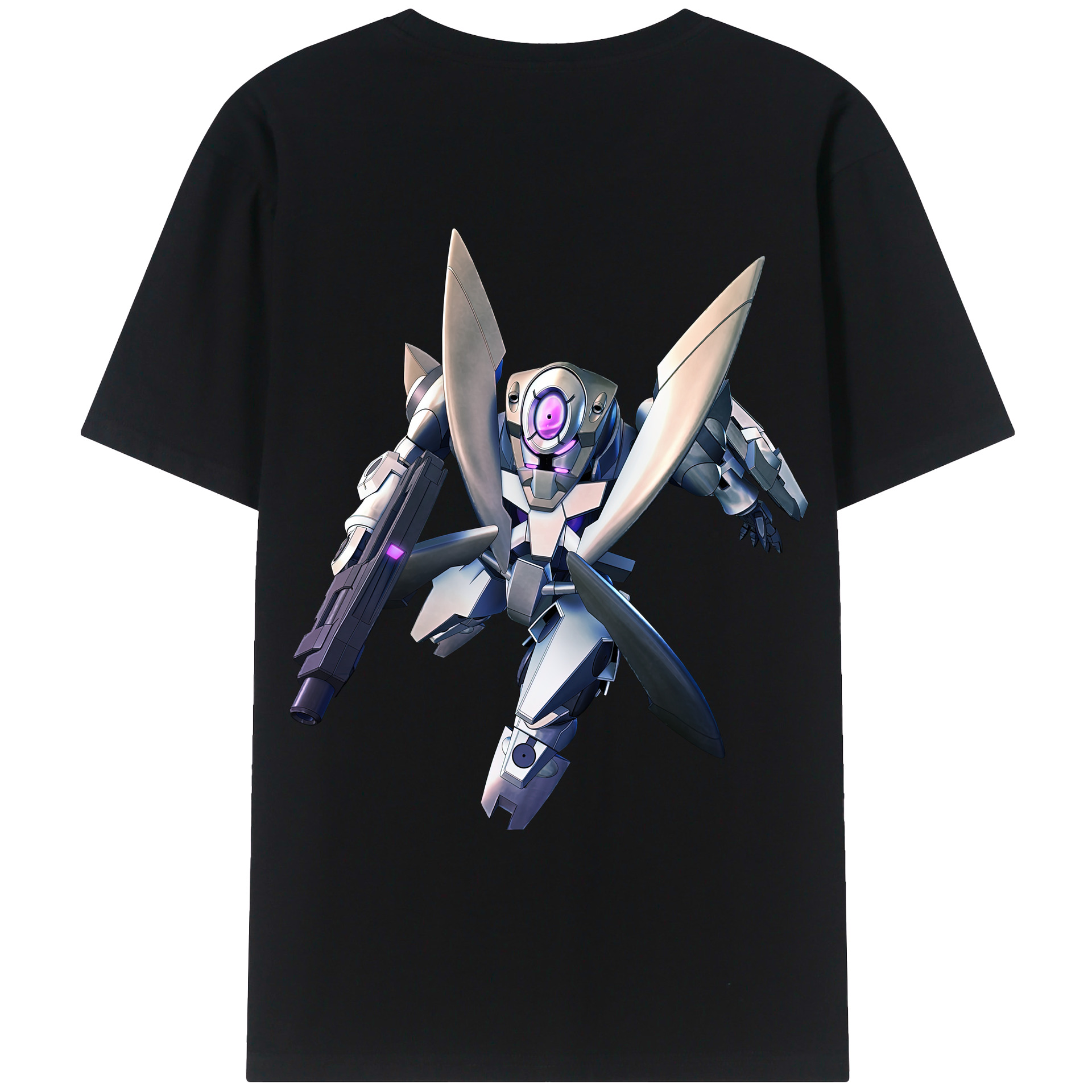 （画像用） 機動戦士ガンダム Mobile Suit Gundam 綿100％ メンズ半袖Tシャツ（バックプリント） 通気性