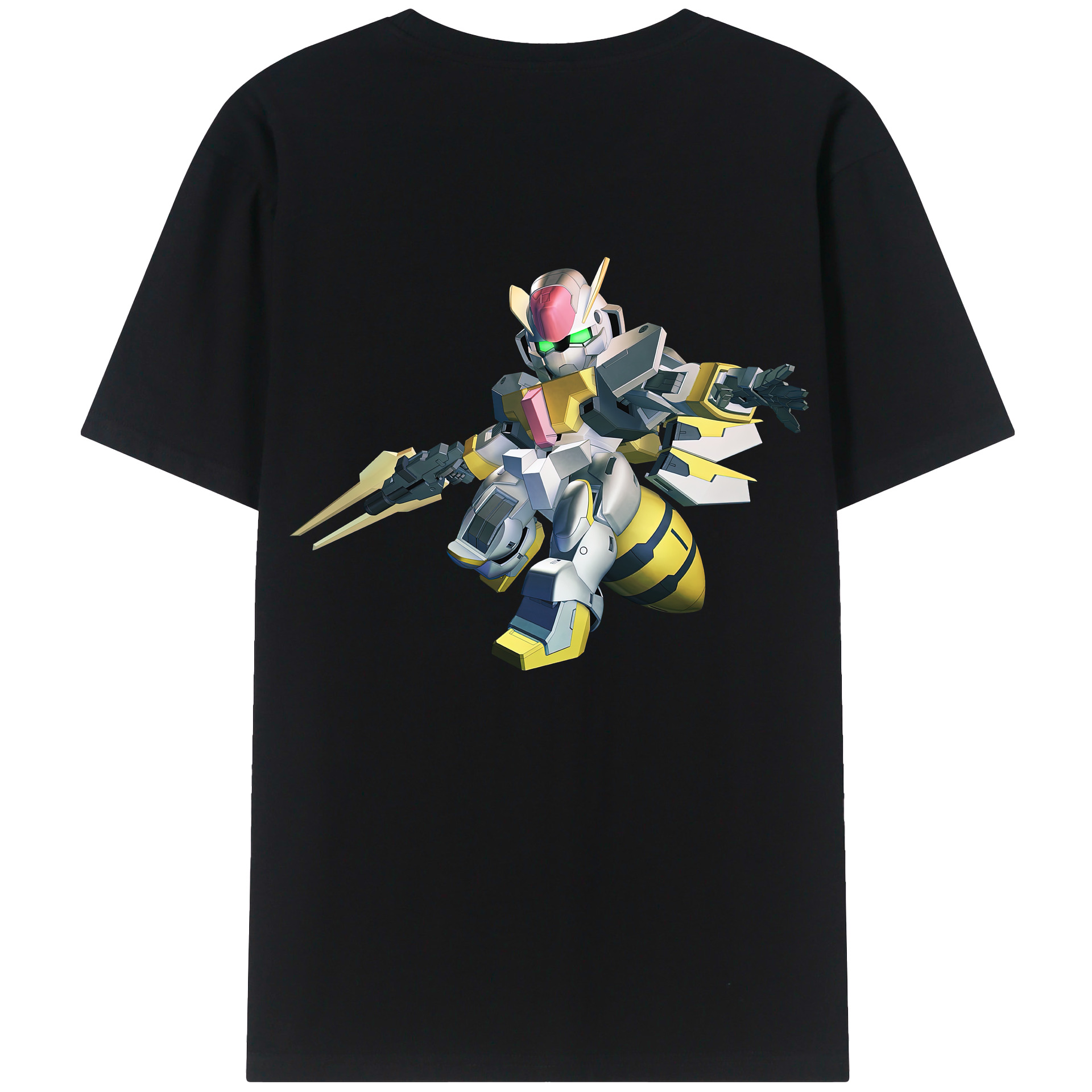 （画像用） 機動戦士ガンダム Mobile Suit Gundam 綿100％ メンズ半袖Tシャツ（バックプリント） 通気性
