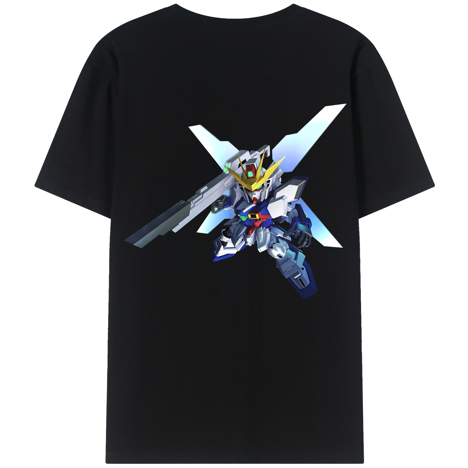 （画像用） 機動戦士ガンダム Mobile Suit Gundam 綿100％ メンズ半袖Tシャツ（バックプリント） 通気性