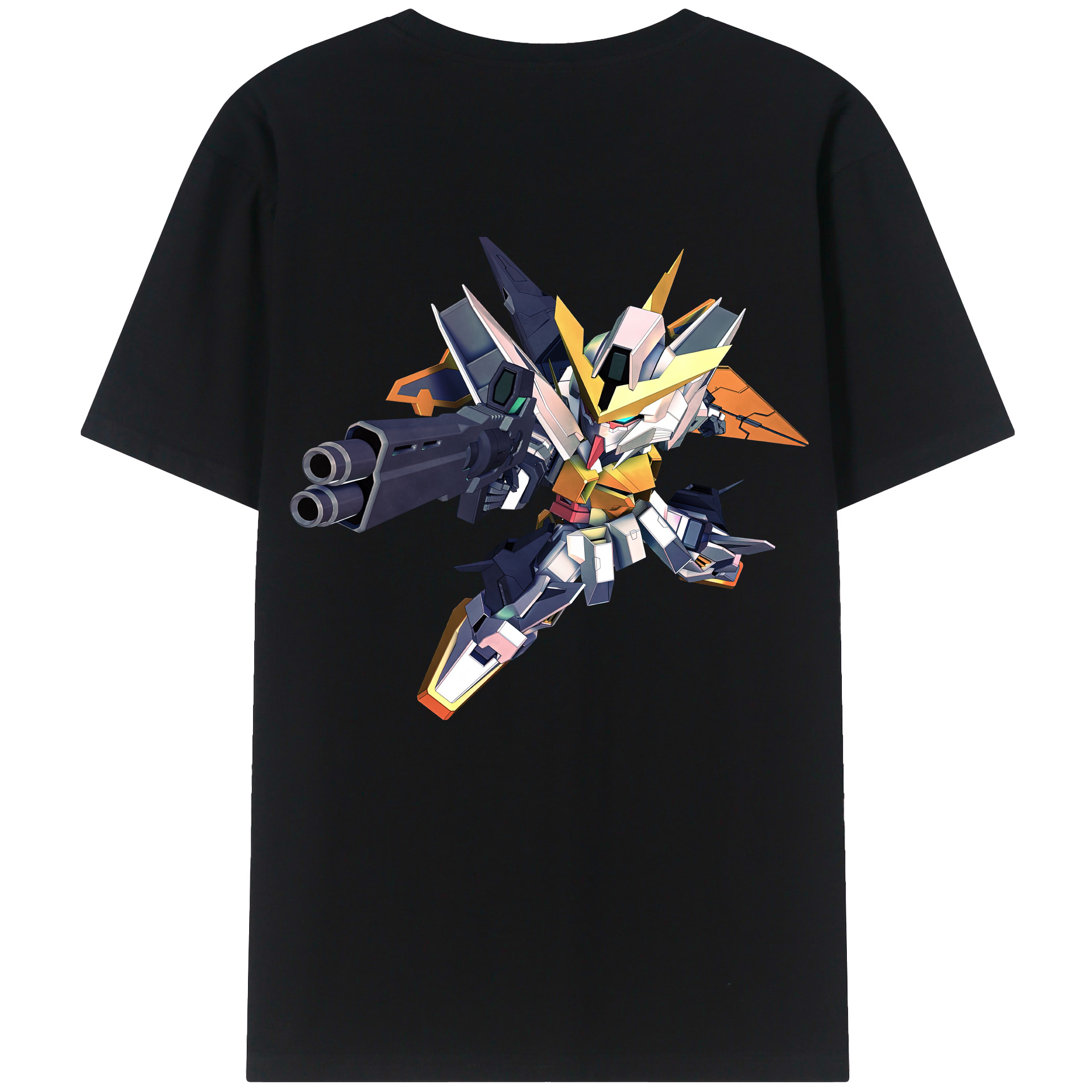 （画像用） 機動戦士ガンダム Mobile Suit Gundam 綿100％ メンズ半袖Tシャツ（バックプリント） 通気性