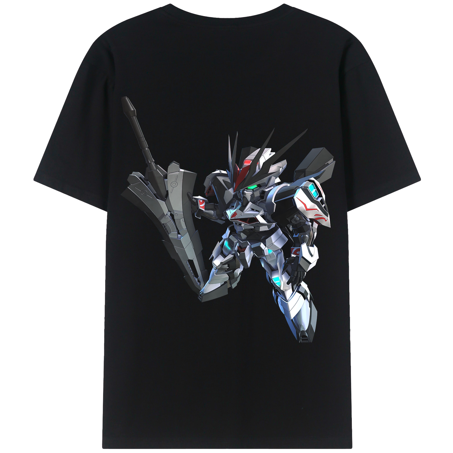 （画像用） 機動戦士ガンダム Mobile Suit Gundam 綿100％ メンズ半袖Tシャツ（バックプリント） 通気性