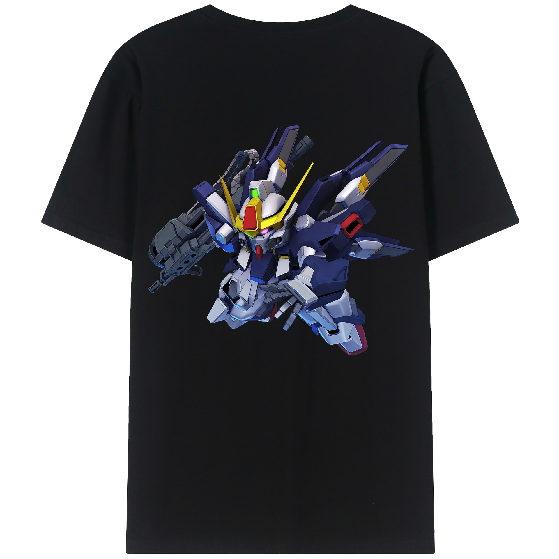（画像用） 機動戦士ガンダム Mobile Suit Gundam 綿100％ メンズ半袖Tシャツ（バックプリント） 通気性