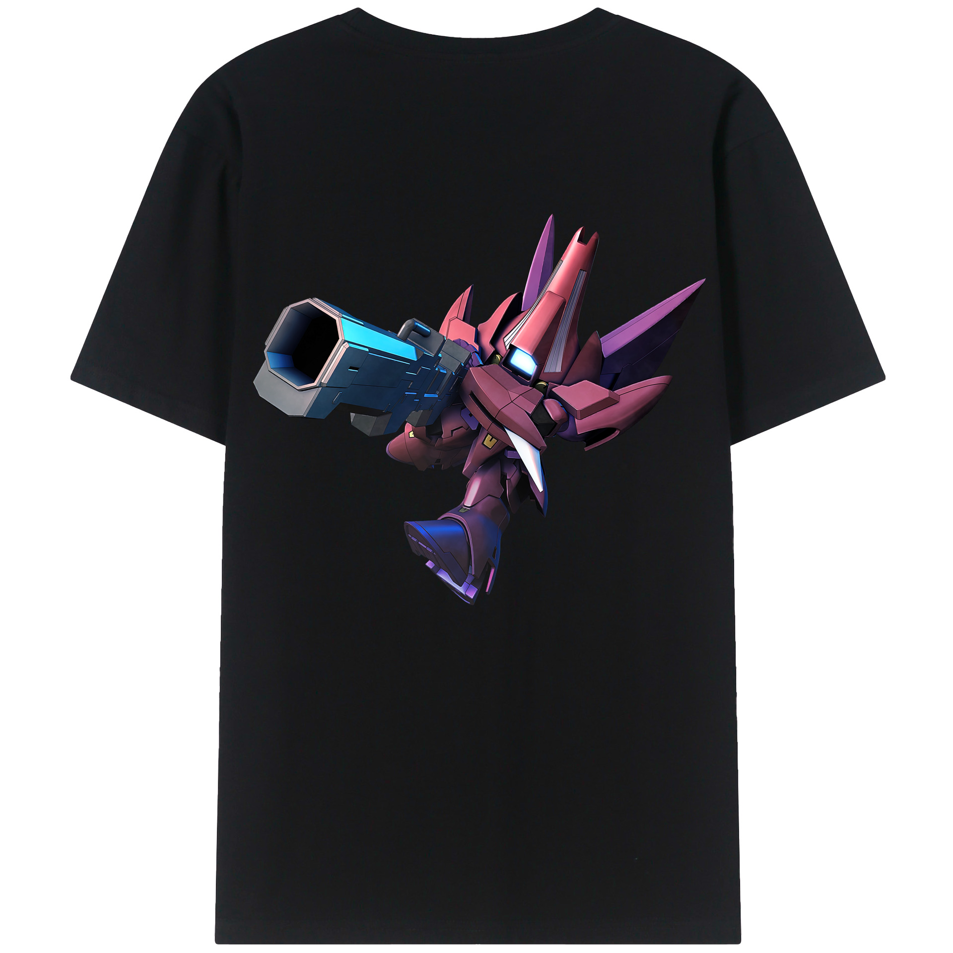 （画像用） 機動戦士ガンダム Mobile Suit Gundam 綿100％ メンズ半袖Tシャツ（バックプリント） 通気性