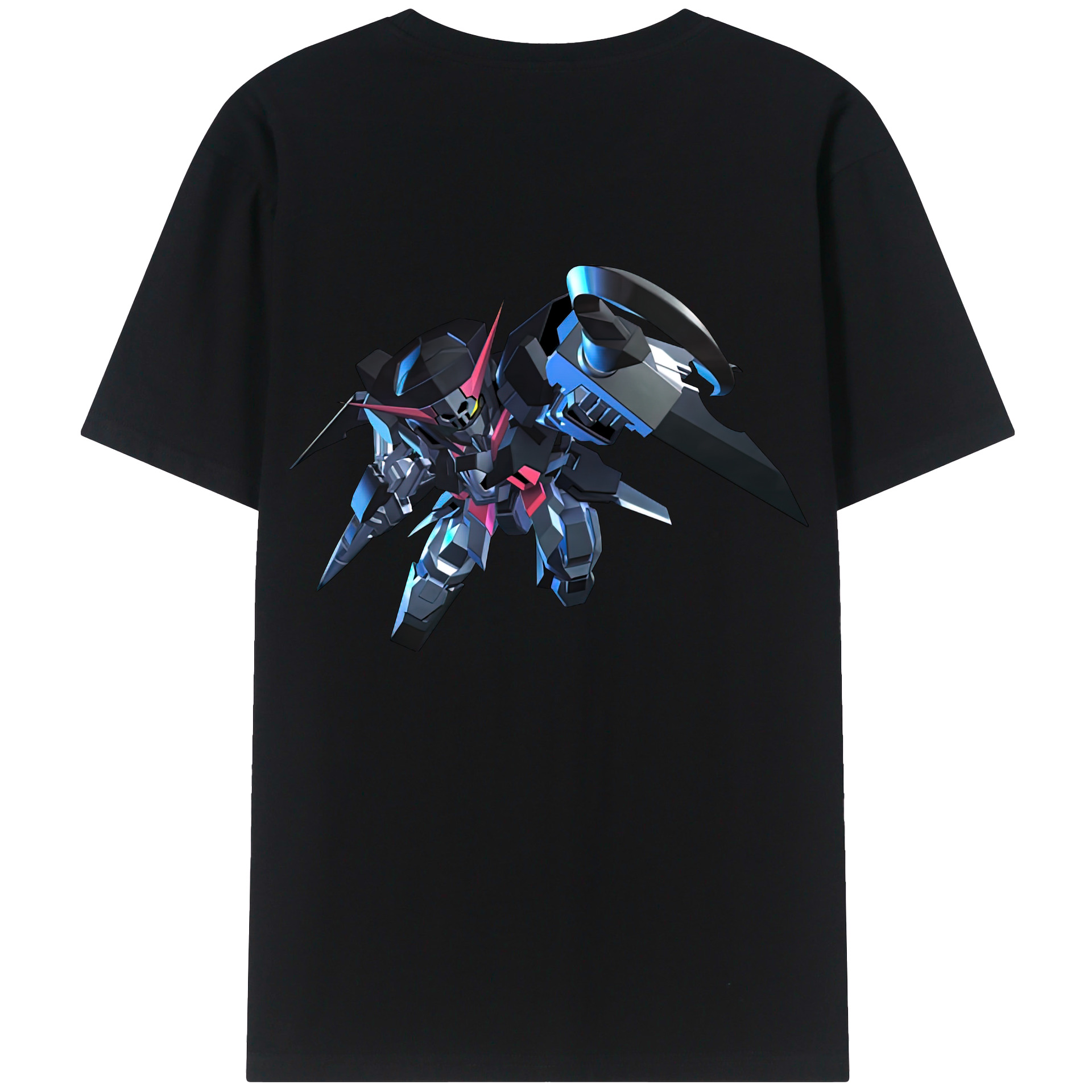 （画像用） 機動戦士ガンダム Mobile Suit Gundam 綿100％ メンズ半袖Tシャツ（バックプリント） 通気性