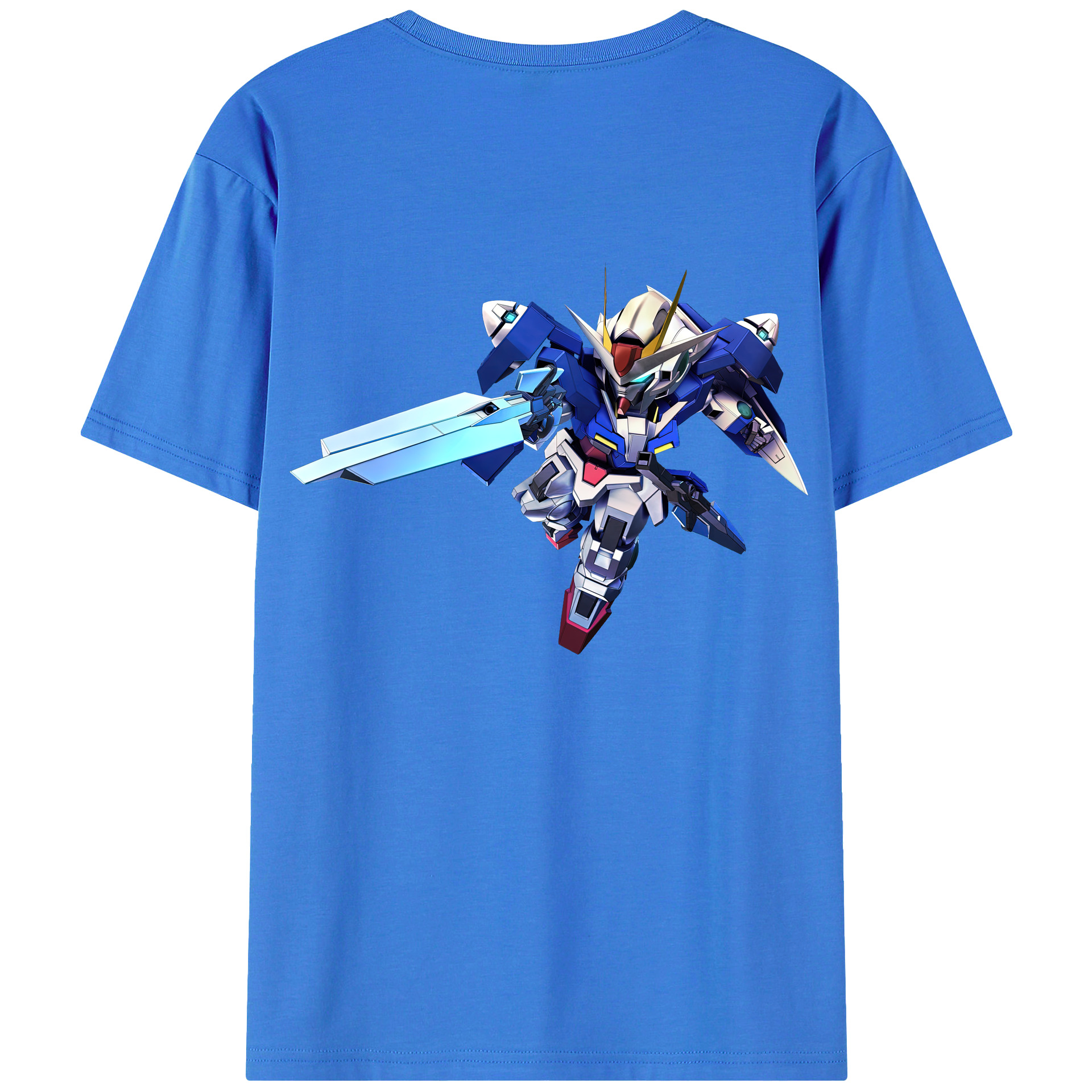 （画像用） 機動戦士ガンダム Mobile Suit Gundam 綿100％ メンズ半袖Tシャツ（バックプリント） 通気性