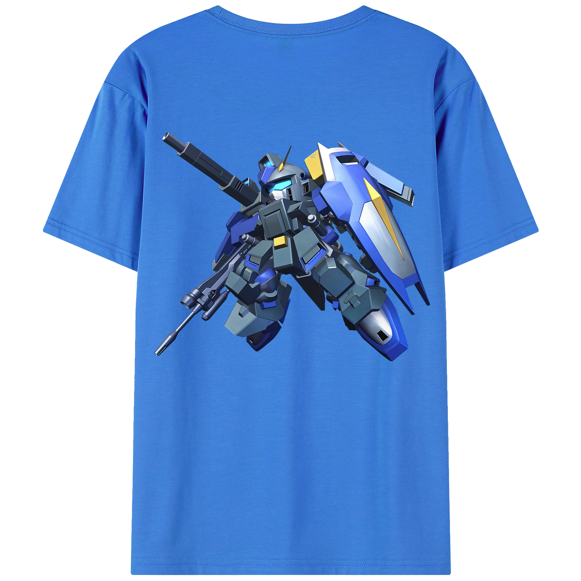 （画像用） 機動戦士ガンダム Mobile Suit Gundam 綿100％ メンズ半袖Tシャツ（バックプリント） 通気性