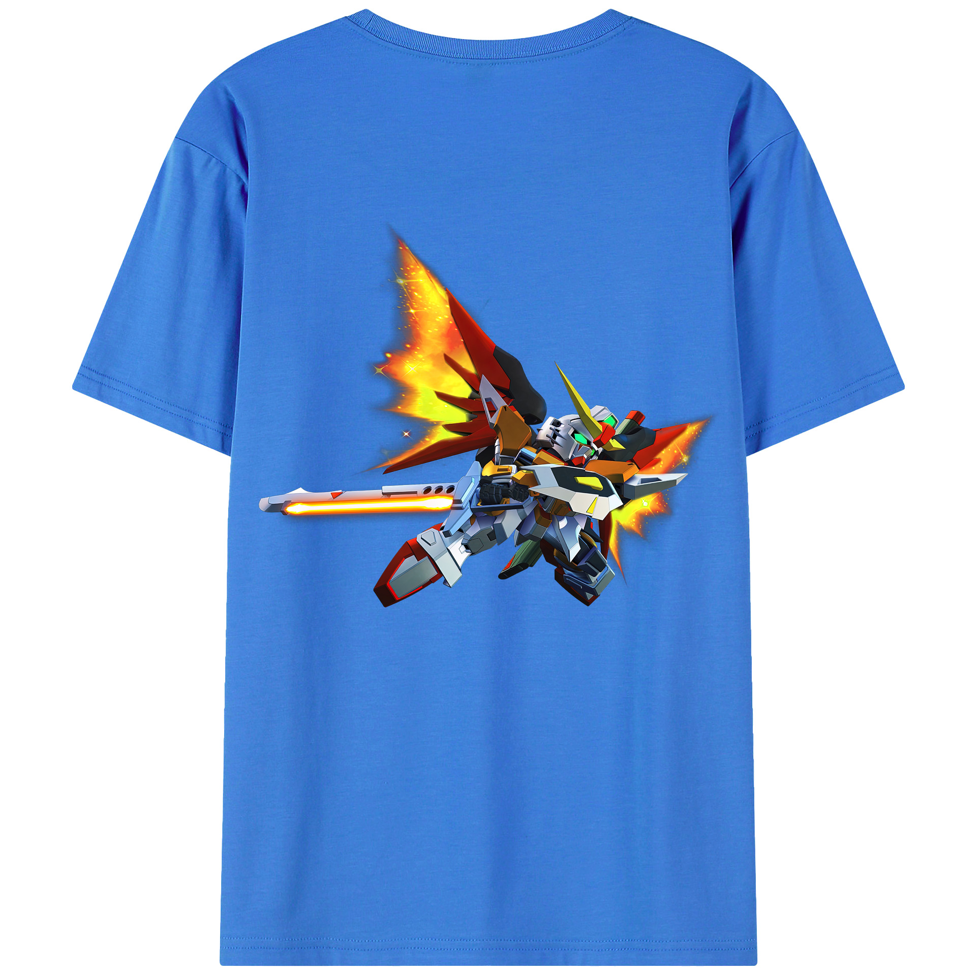 （画像用） 機動戦士ガンダム Mobile Suit Gundam 綿100％ メンズ半袖Tシャツ（バックプリント） 通気性