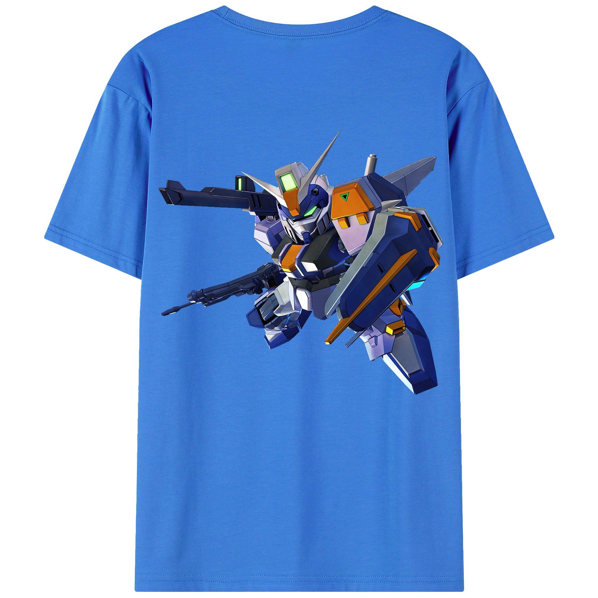 （画像用） 機動戦士ガンダム Mobile Suit Gundam 綿100％ メンズ半袖Tシャツ（バックプリント） 通気性