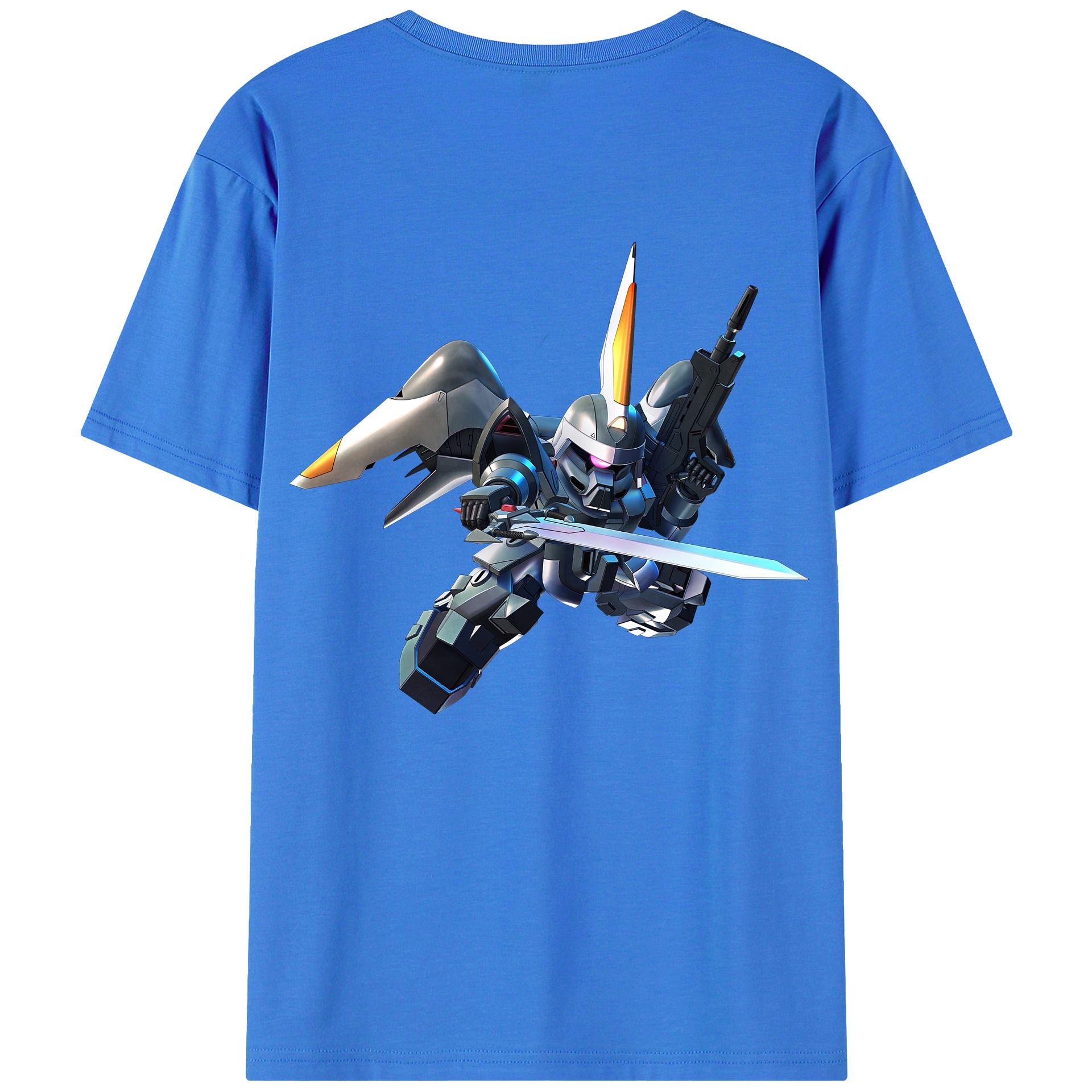（画像用） 機動戦士ガンダム Mobile Suit Gundam 綿100％ メンズ半袖Tシャツ（バックプリント） 通気性