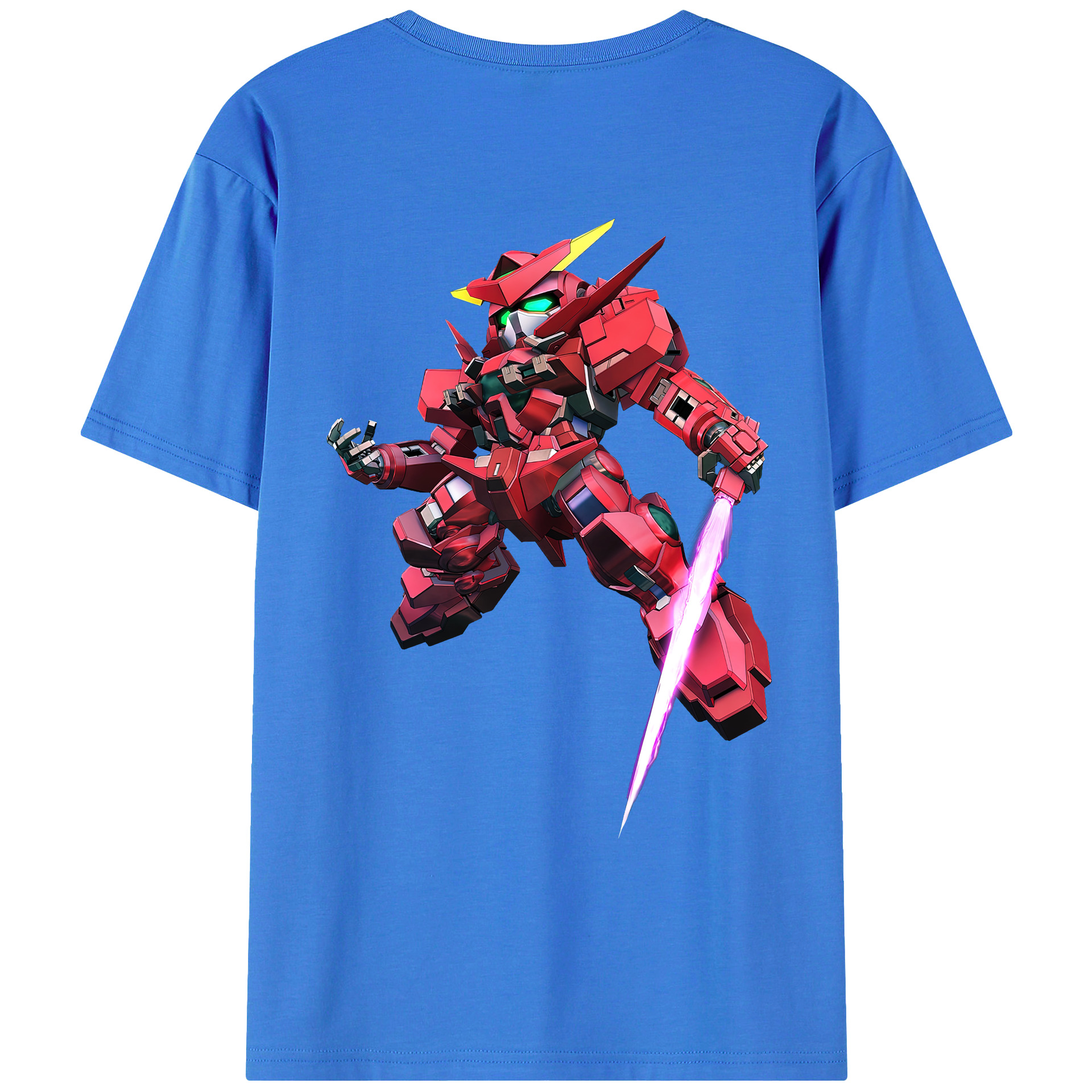 （画像用） 機動戦士ガンダム Mobile Suit Gundam 綿100％ メンズ半袖Tシャツ（バックプリント） 通気性