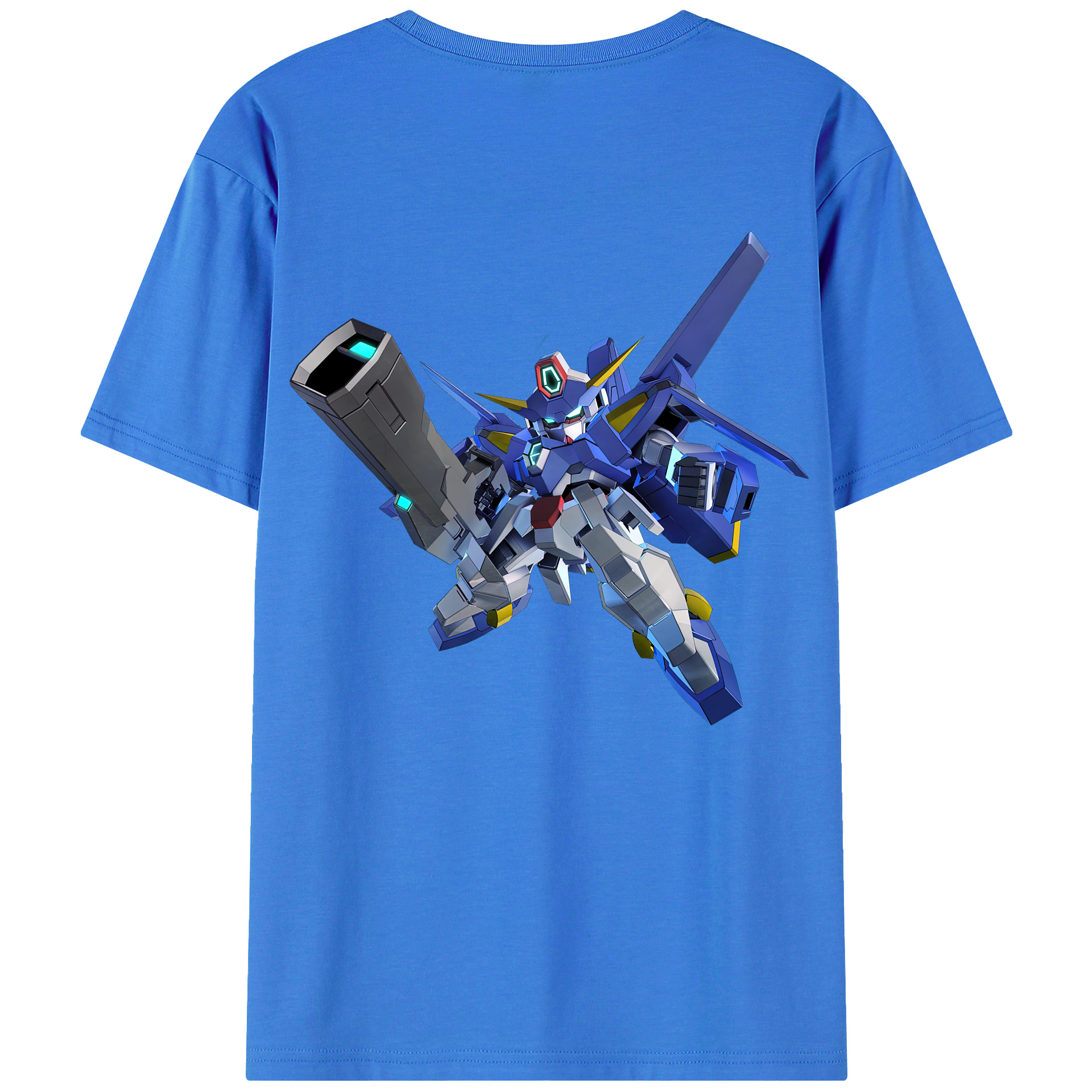 （画像用） 機動戦士ガンダム Mobile Suit Gundam 綿100％ メンズ半袖Tシャツ（バックプリント） 通気性