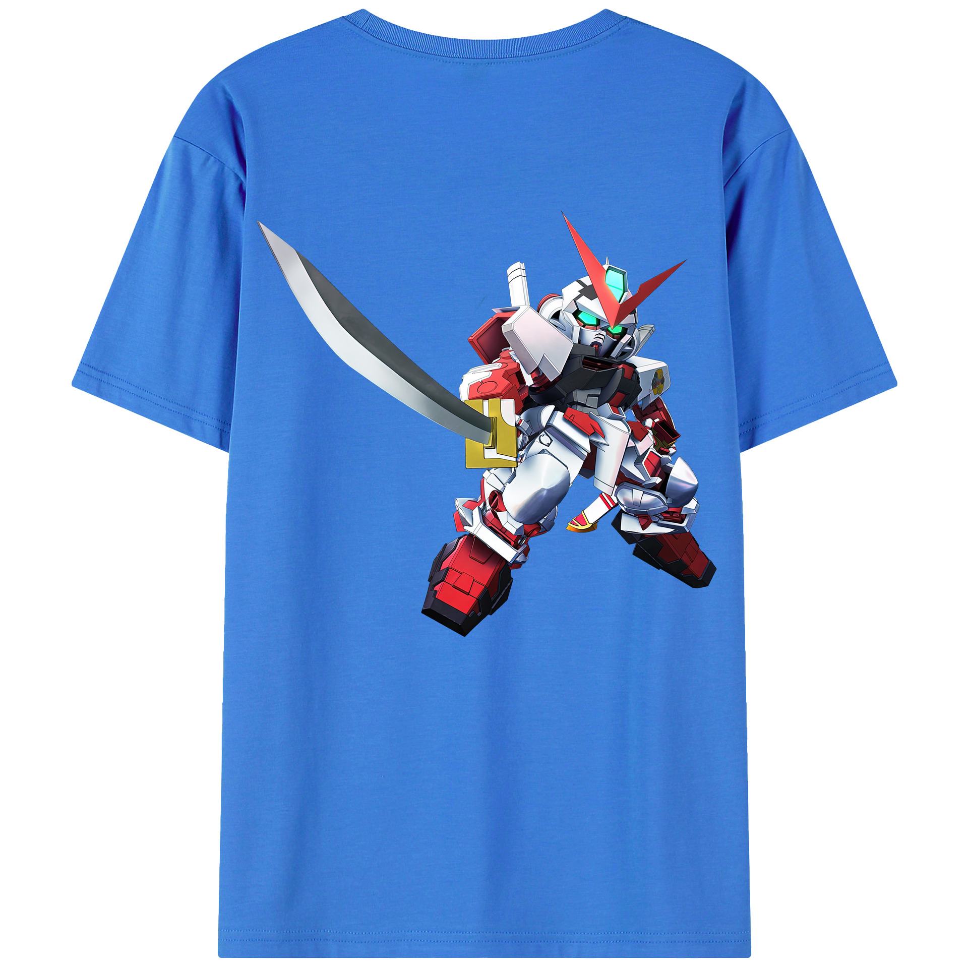 （画像用） 機動戦士ガンダム Mobile Suit Gundam 綿100％ メンズ半袖Tシャツ（バックプリント） 通気性