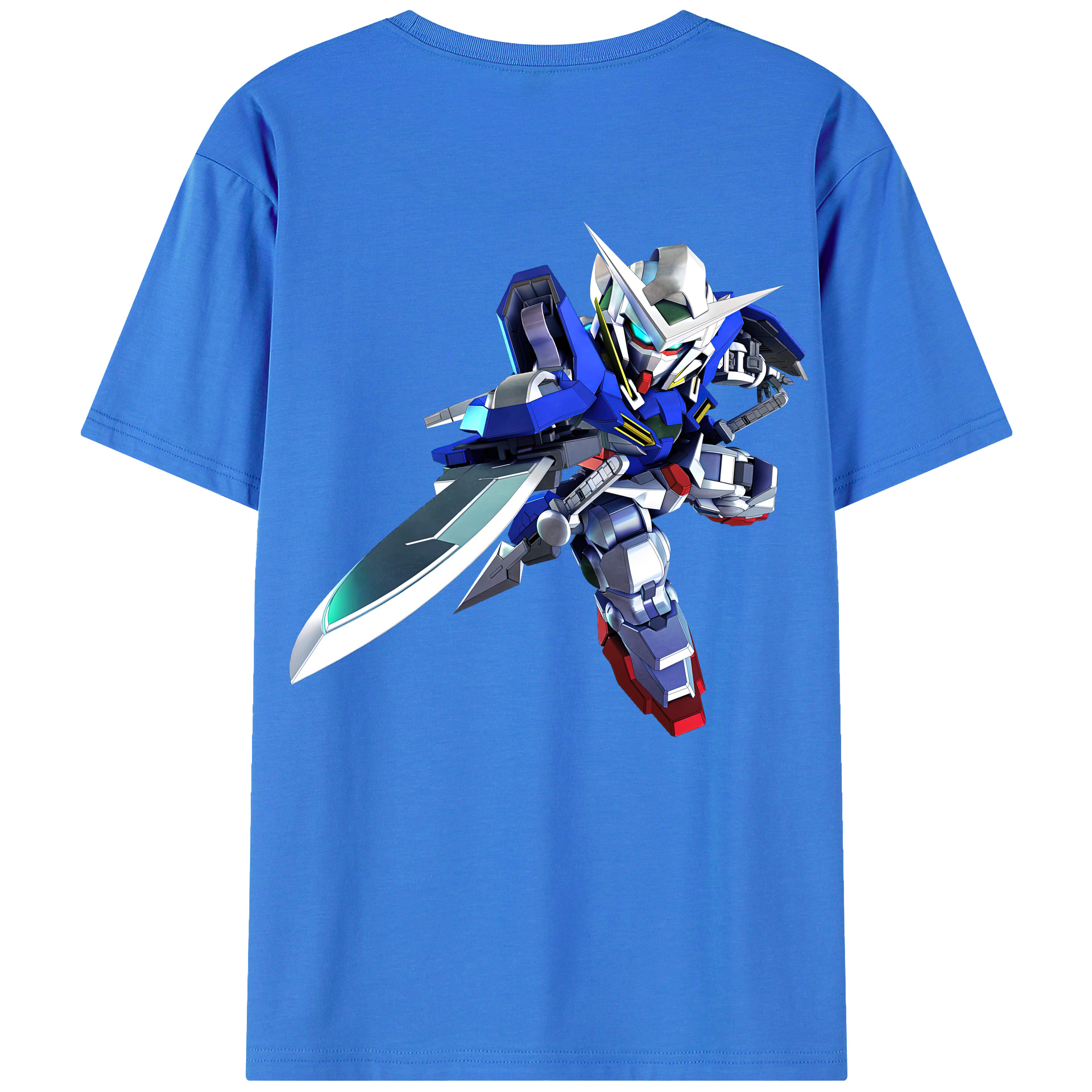 （画像用） 機動戦士ガンダム Mobile Suit Gundam 綿100％ メンズ半袖Tシャツ（バックプリント） 通気性