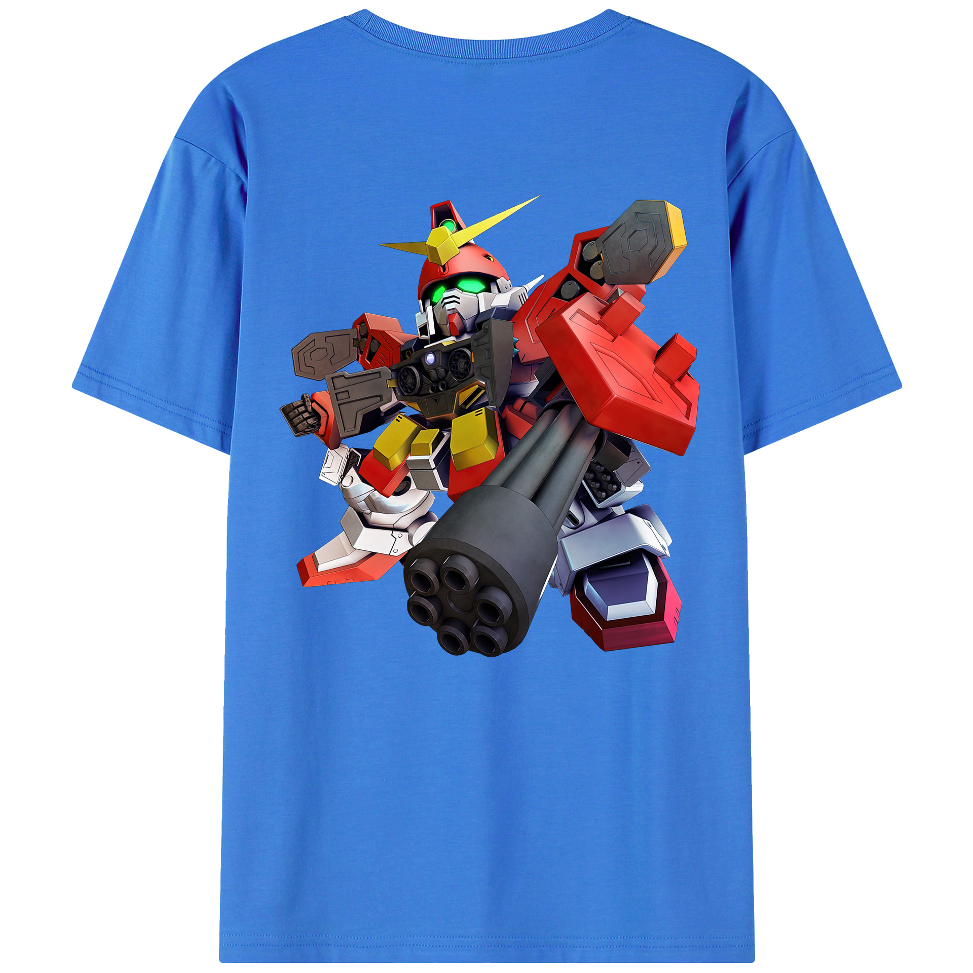 （画像用） 機動戦士ガンダム Mobile Suit Gundam 綿100％ メンズ半袖Tシャツ（バックプリント） 通気性