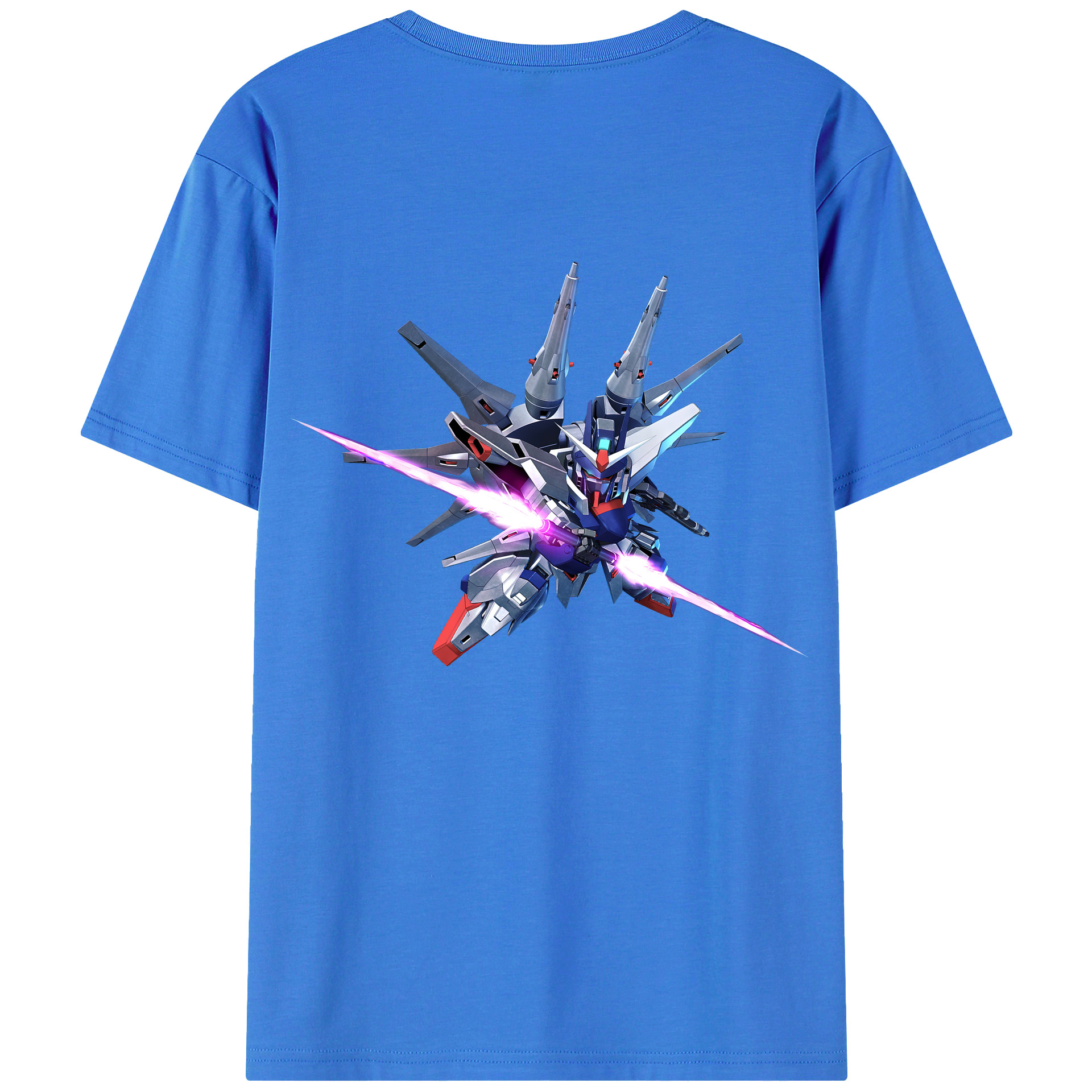 （画像用） 機動戦士ガンダム Mobile Suit Gundam 綿100％ メンズ半袖Tシャツ（バックプリント） 通気性