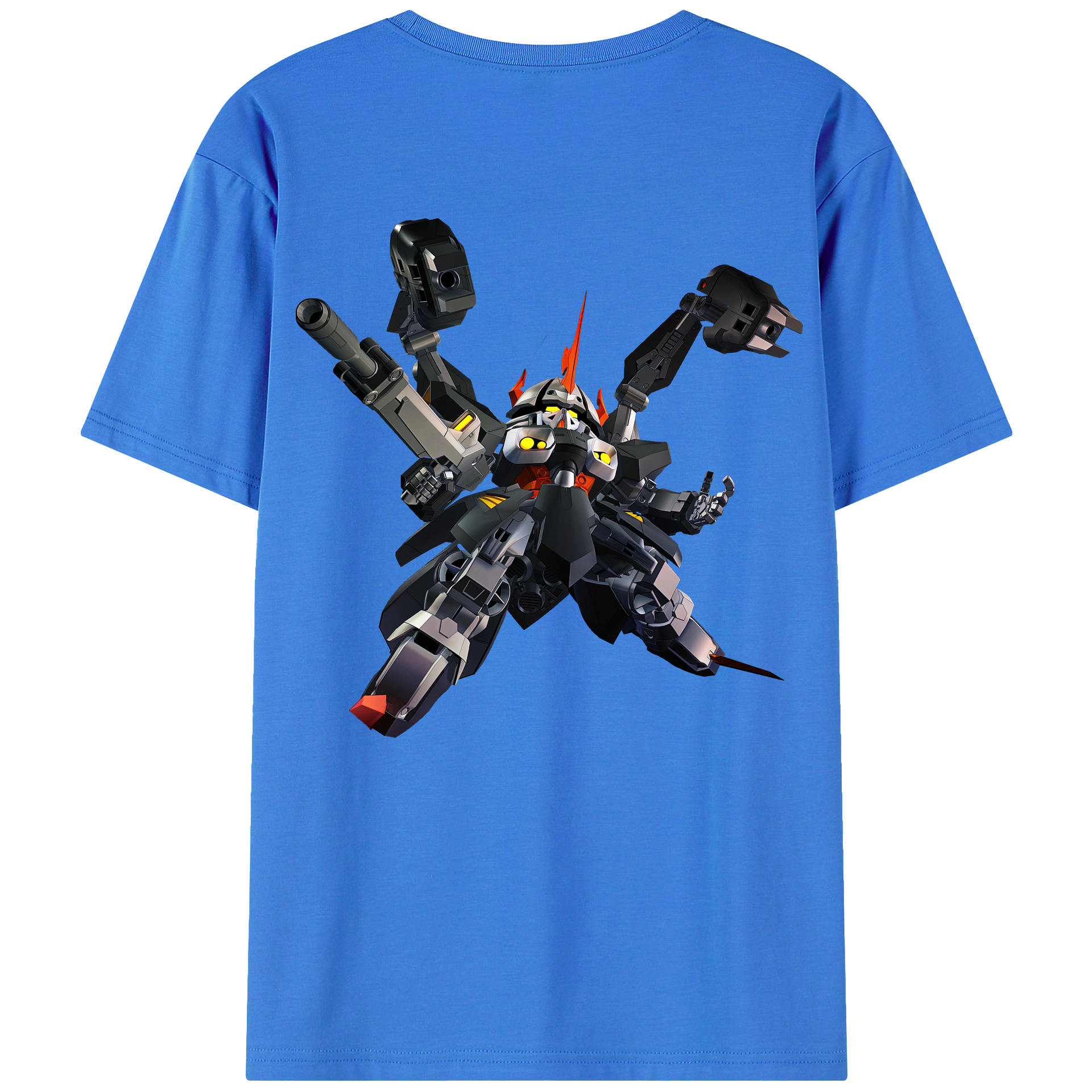 （画像用） 機動戦士ガンダム Mobile Suit Gundam 綿100％ メンズ半袖Tシャツ（バックプリント） 通気性