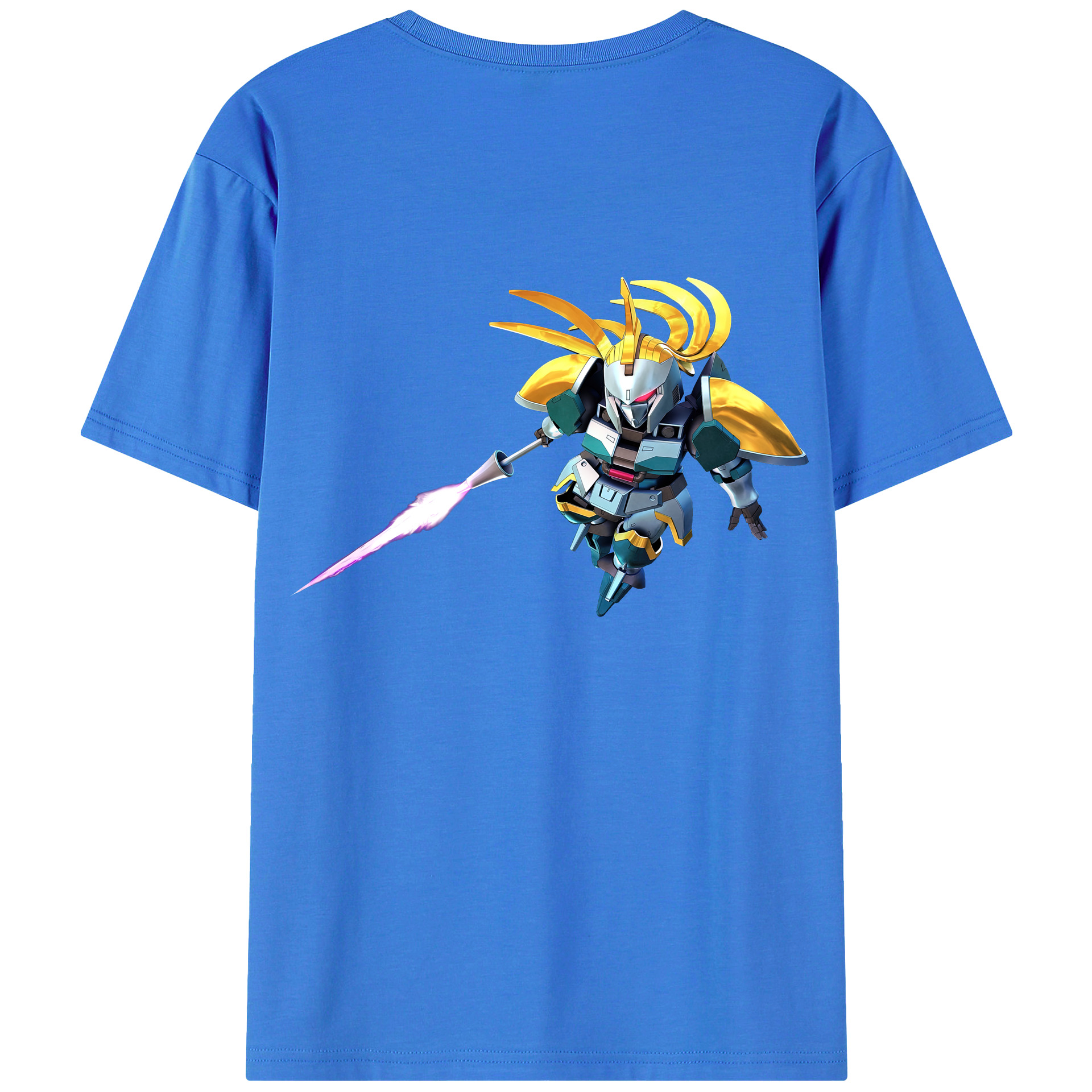 （画像用） 機動戦士ガンダム Mobile Suit Gundam 綿100％ メンズ半袖Tシャツ（バックプリント） 通気性