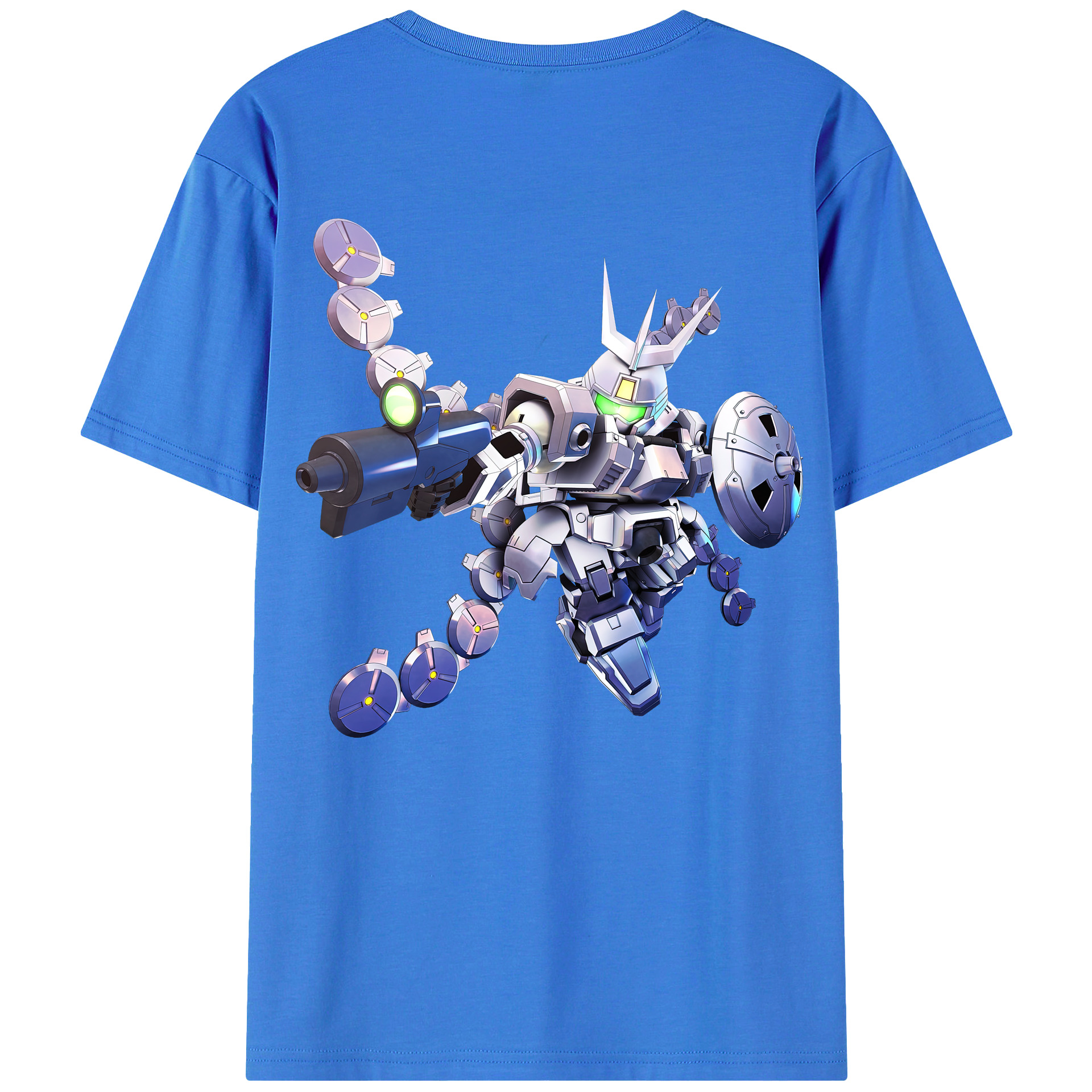 （画像用） 機動戦士ガンダム Mobile Suit Gundam 綿100％ メンズ半袖Tシャツ（バックプリント） 通気性