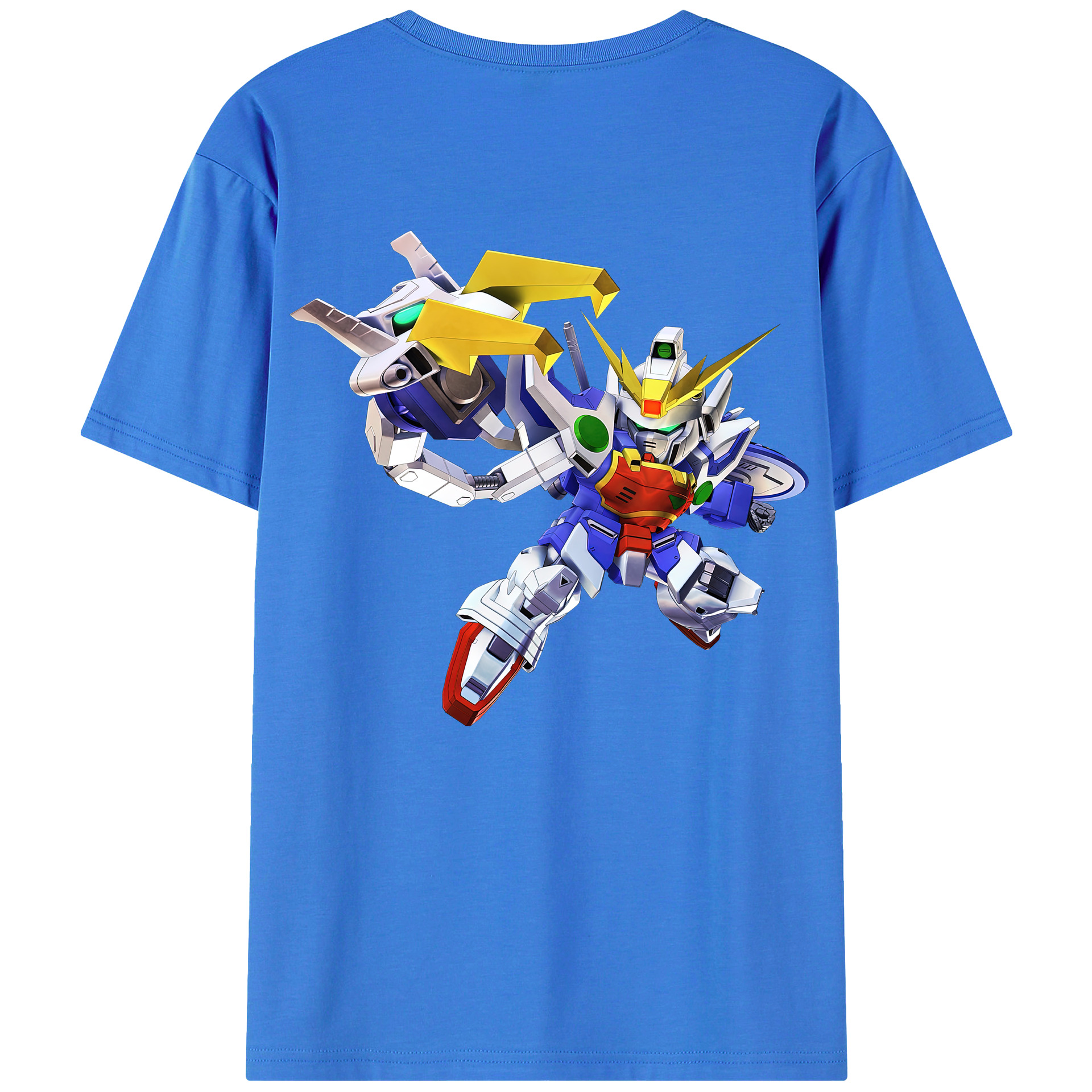 （画像用） 機動戦士ガンダム Mobile Suit Gundam 綿100％ メンズ半袖Tシャツ（バックプリント） 通気性