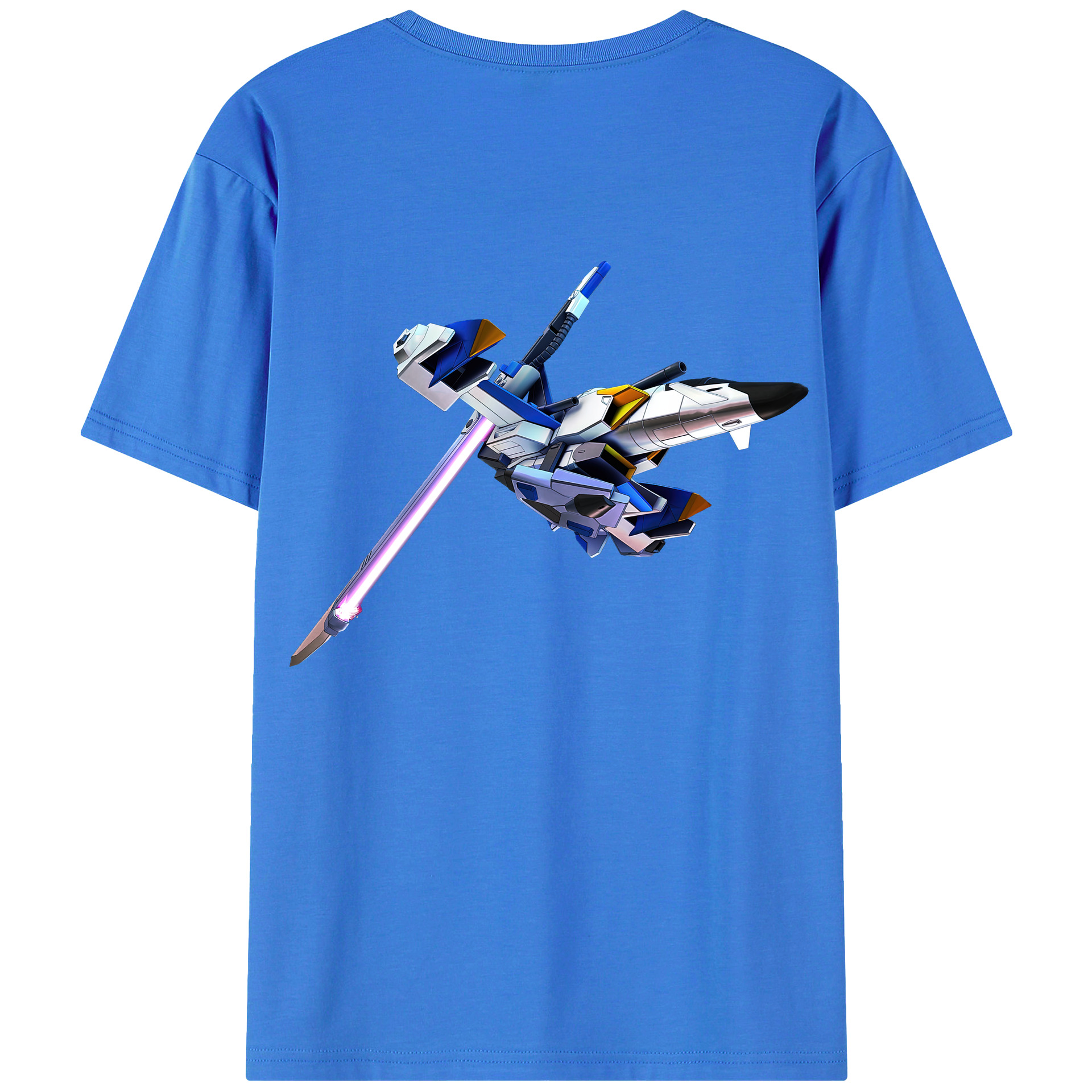 （画像用） 機動戦士ガンダム Mobile Suit Gundam 綿100％ メンズ半袖Tシャツ（バックプリント） 通気性