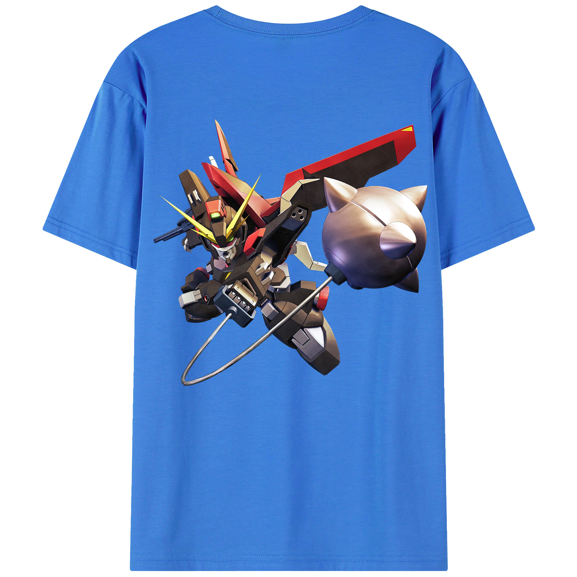 （画像用） 機動戦士ガンダム Mobile Suit Gundam 綿100％ メンズ半袖Tシャツ（バックプリント） 通気性