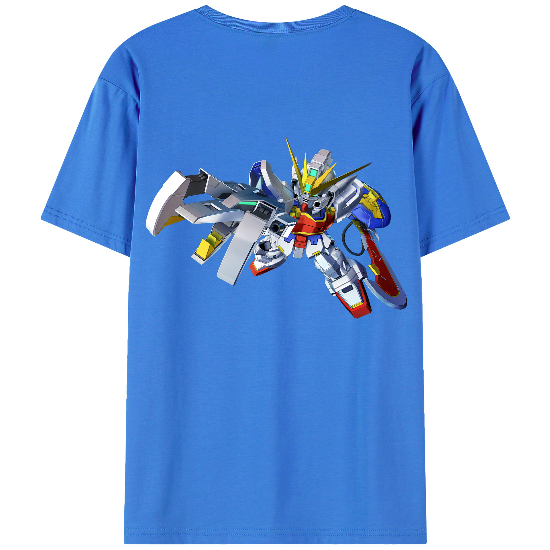 （画像用） 機動戦士ガンダム Mobile Suit Gundam 綿100％ メンズ半袖Tシャツ（バックプリント） 通気性