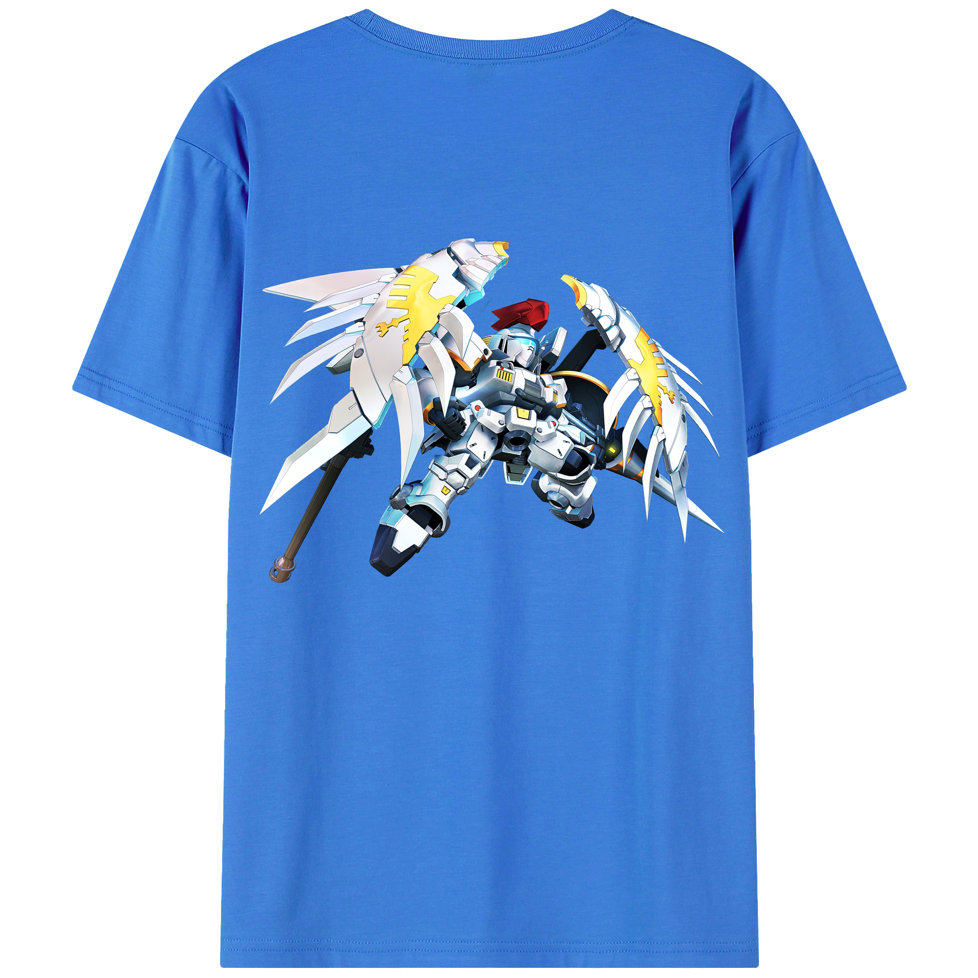 （画像用） 機動戦士ガンダム Mobile Suit Gundam 綿100％ メンズ半袖Tシャツ（バックプリント） 通気性