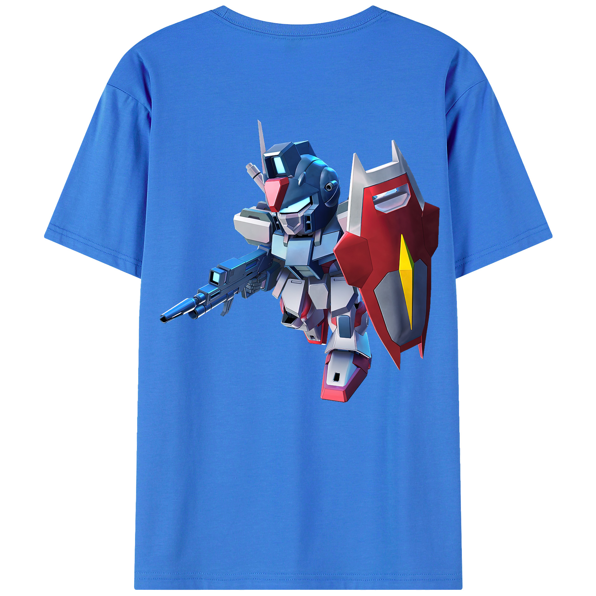 （画像用） 機動戦士ガンダム Mobile Suit Gundam 綿100％ メンズ半袖Tシャツ（バックプリント） 通気性