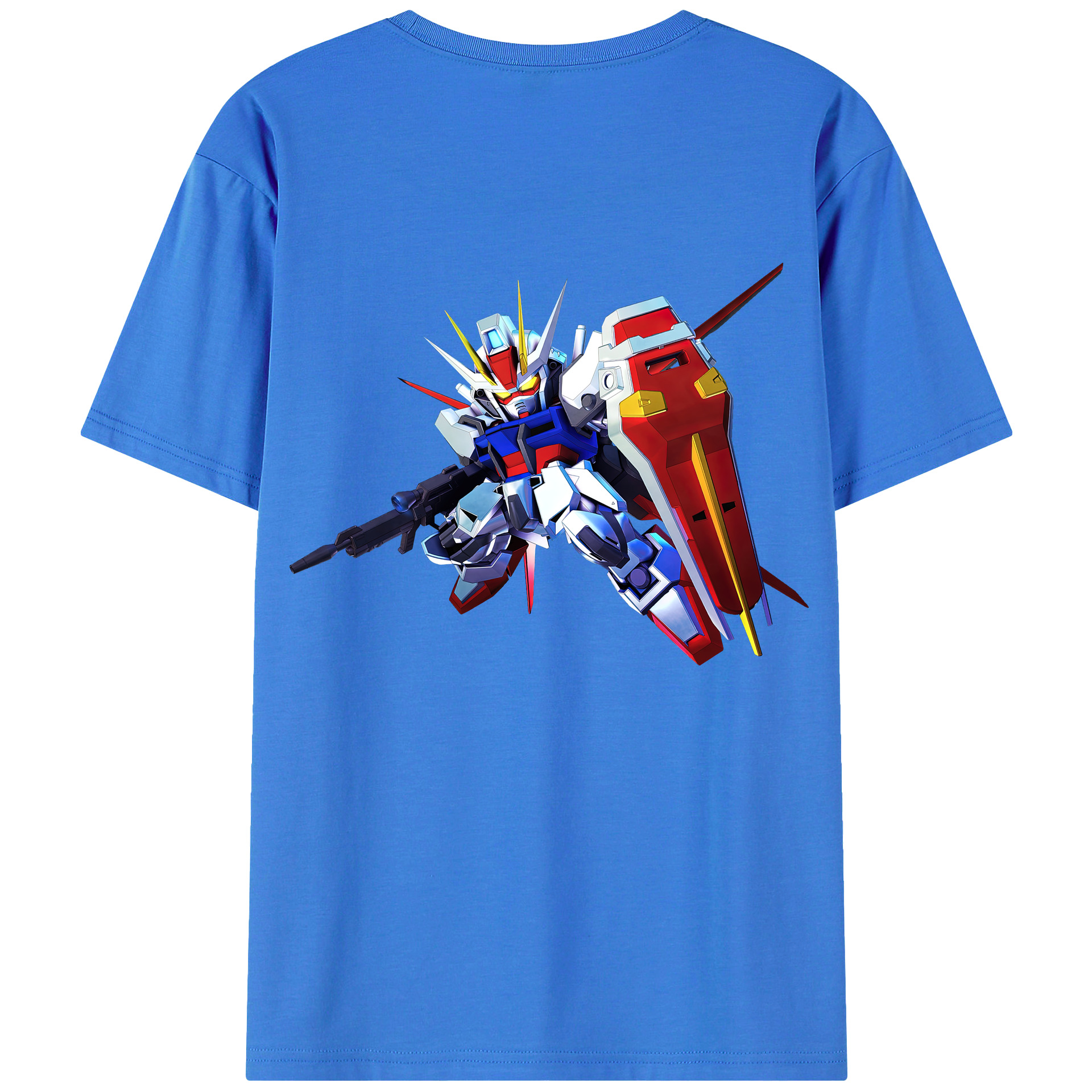 （画像用） 機動戦士ガンダム Mobile Suit Gundam 綿100％ メンズ半袖Tシャツ（バックプリント） 通気性