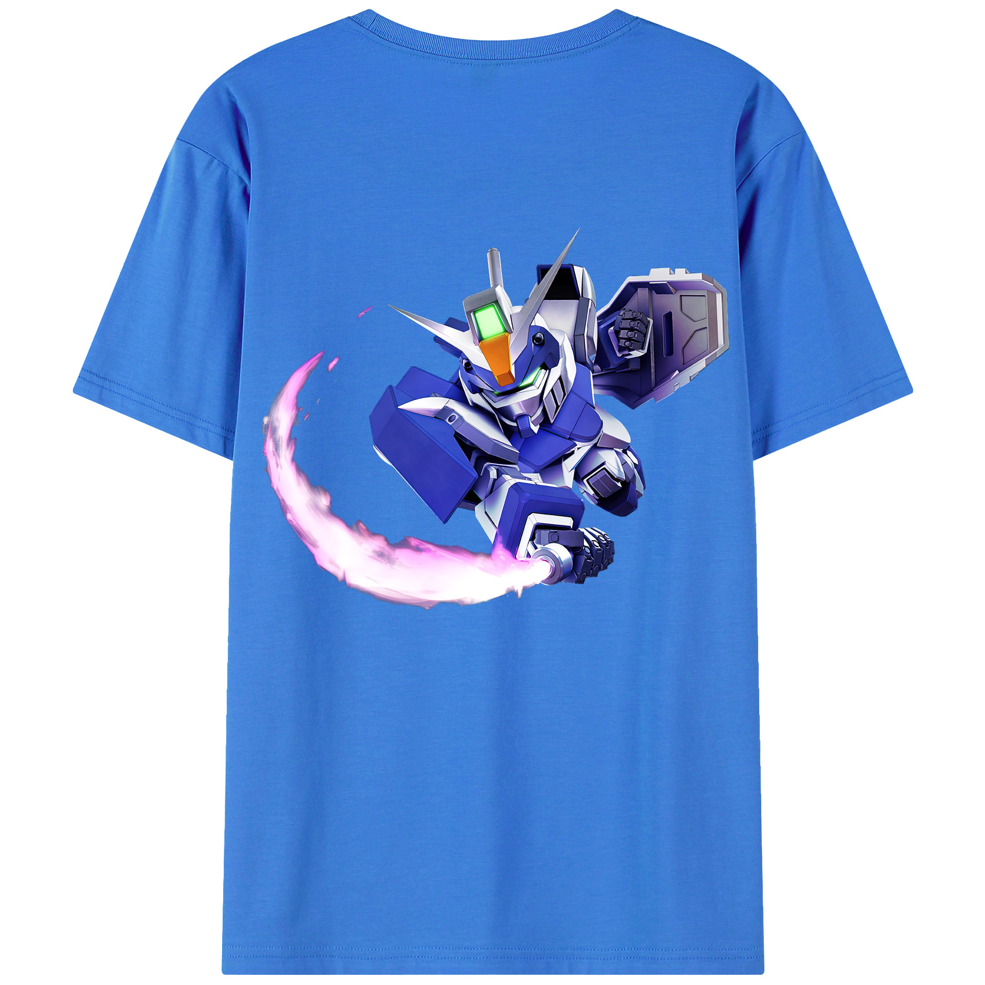 （画像用） 機動戦士ガンダム Mobile Suit Gundam 綿100％ メンズ半袖Tシャツ（バックプリント） 通気性