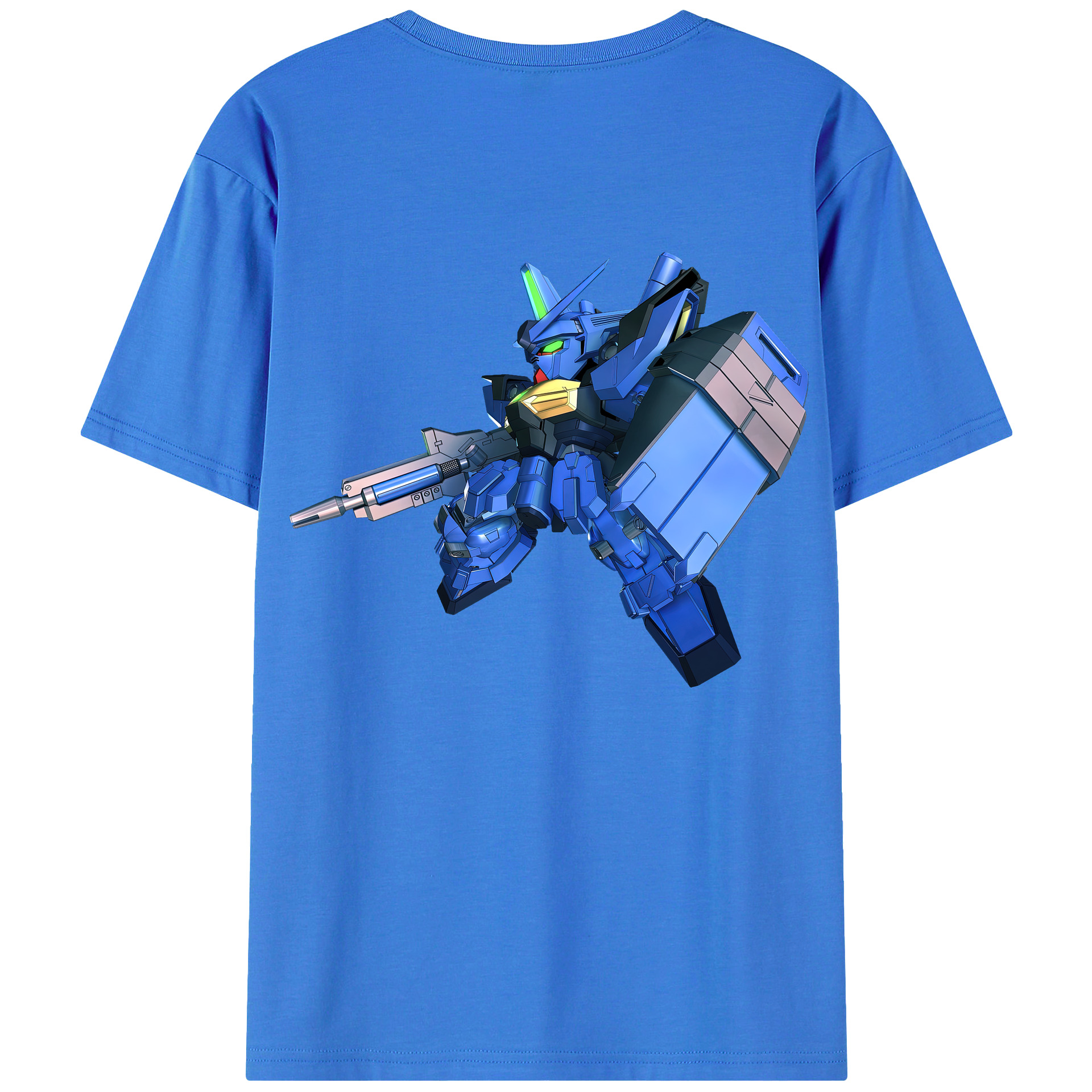 （画像用） 機動戦士ガンダム Mobile Suit Gundam 綿100％ メンズ半袖Tシャツ（バックプリント） 通気性