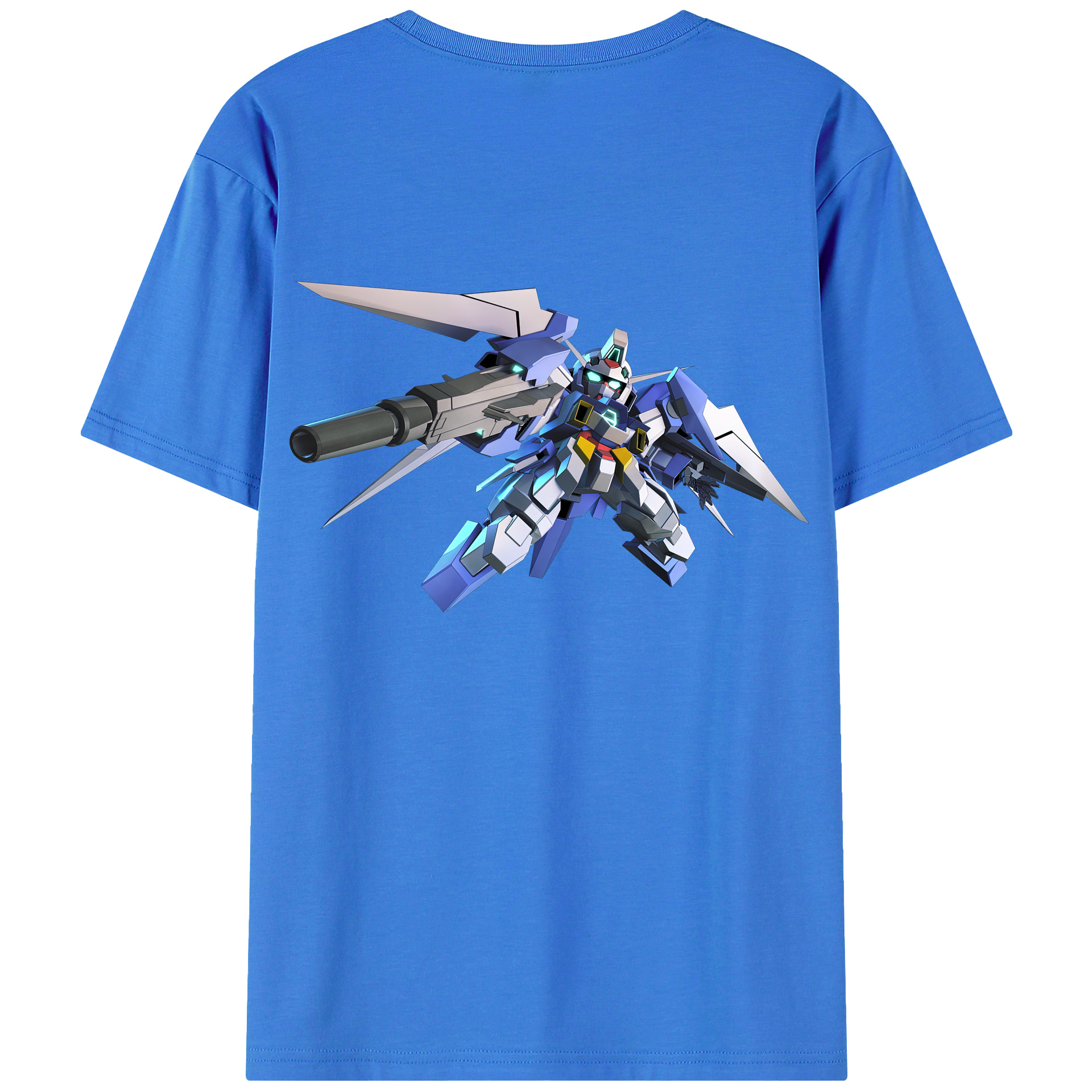 （画像用） 機動戦士ガンダム Mobile Suit Gundam 綿100％ メンズ半袖Tシャツ（バックプリント） 通気性