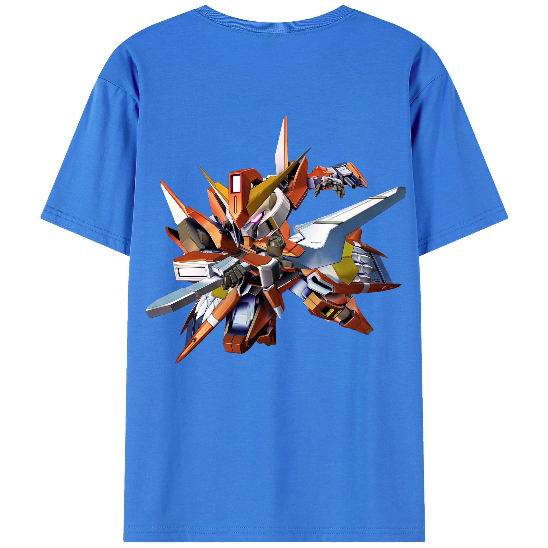 （画像用） 機動戦士ガンダム Mobile Suit Gundam 綿100％ メンズ半袖Tシャツ（バックプリント） 通気性